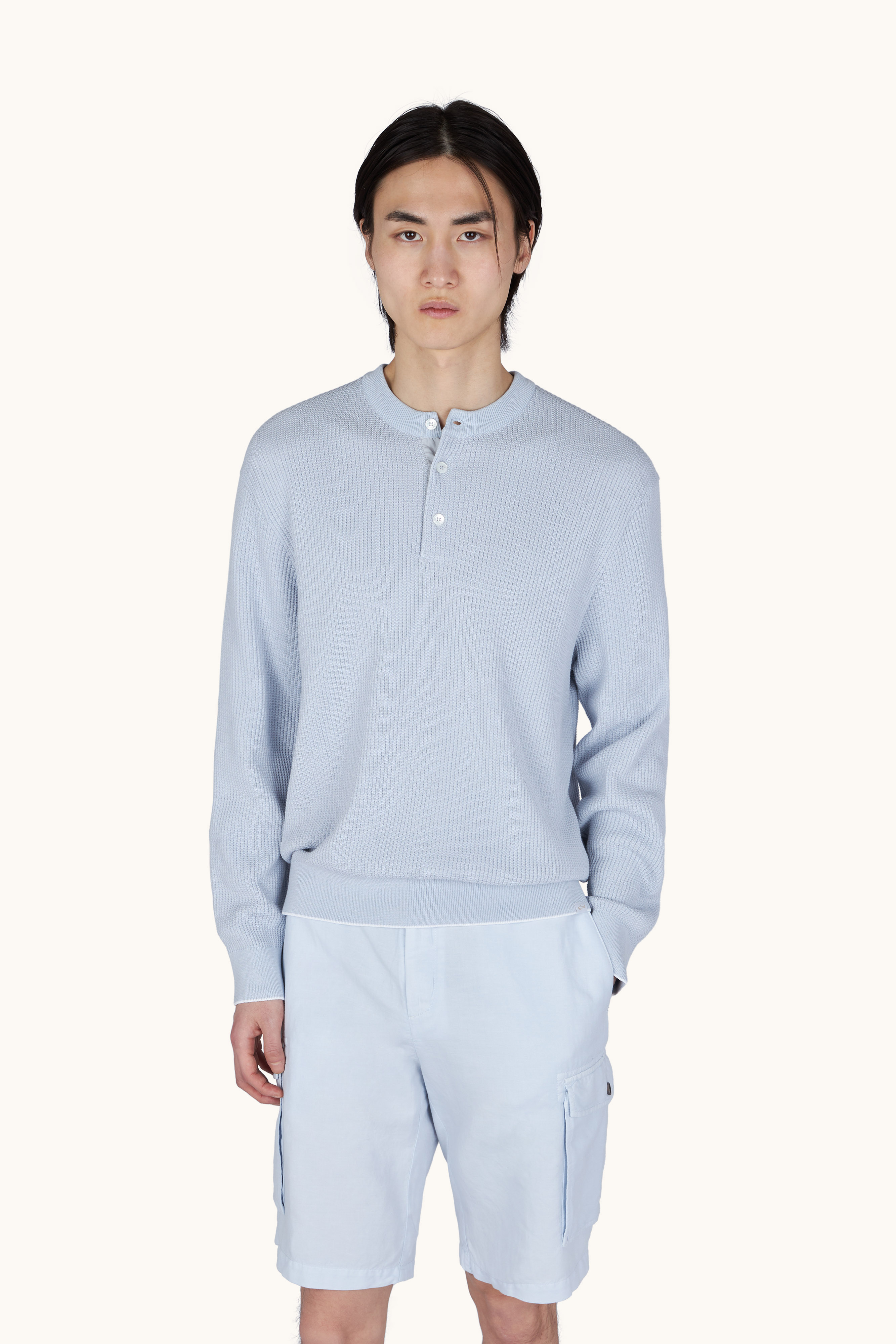 Piuma 棉与超细纤维圆领针织衫 image number 0