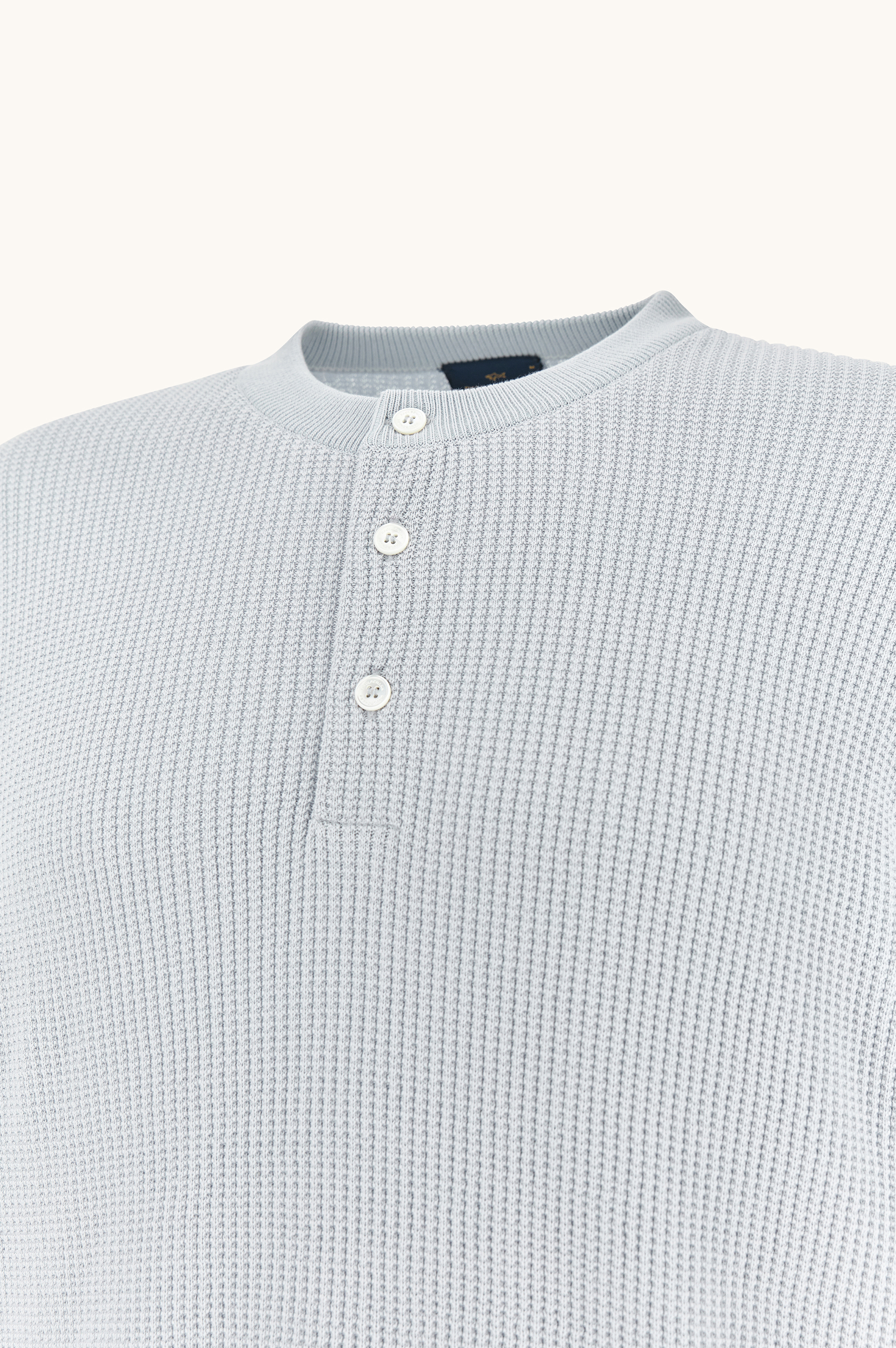 Crew‑neck sweater in Piuma cotton and microfiber image number 1