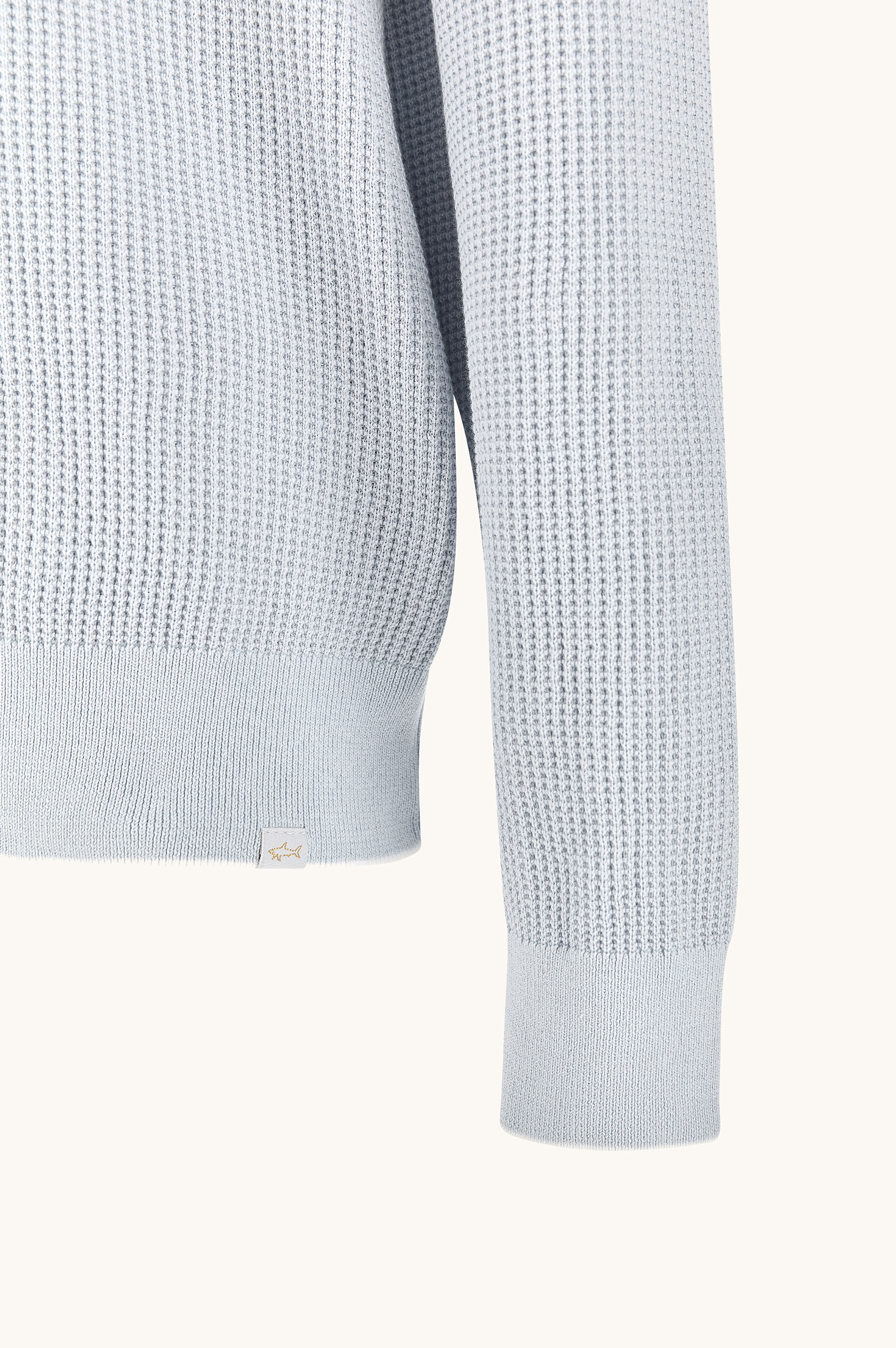 Crew‑neck sweater in Piuma cotton and microfiber image number 2