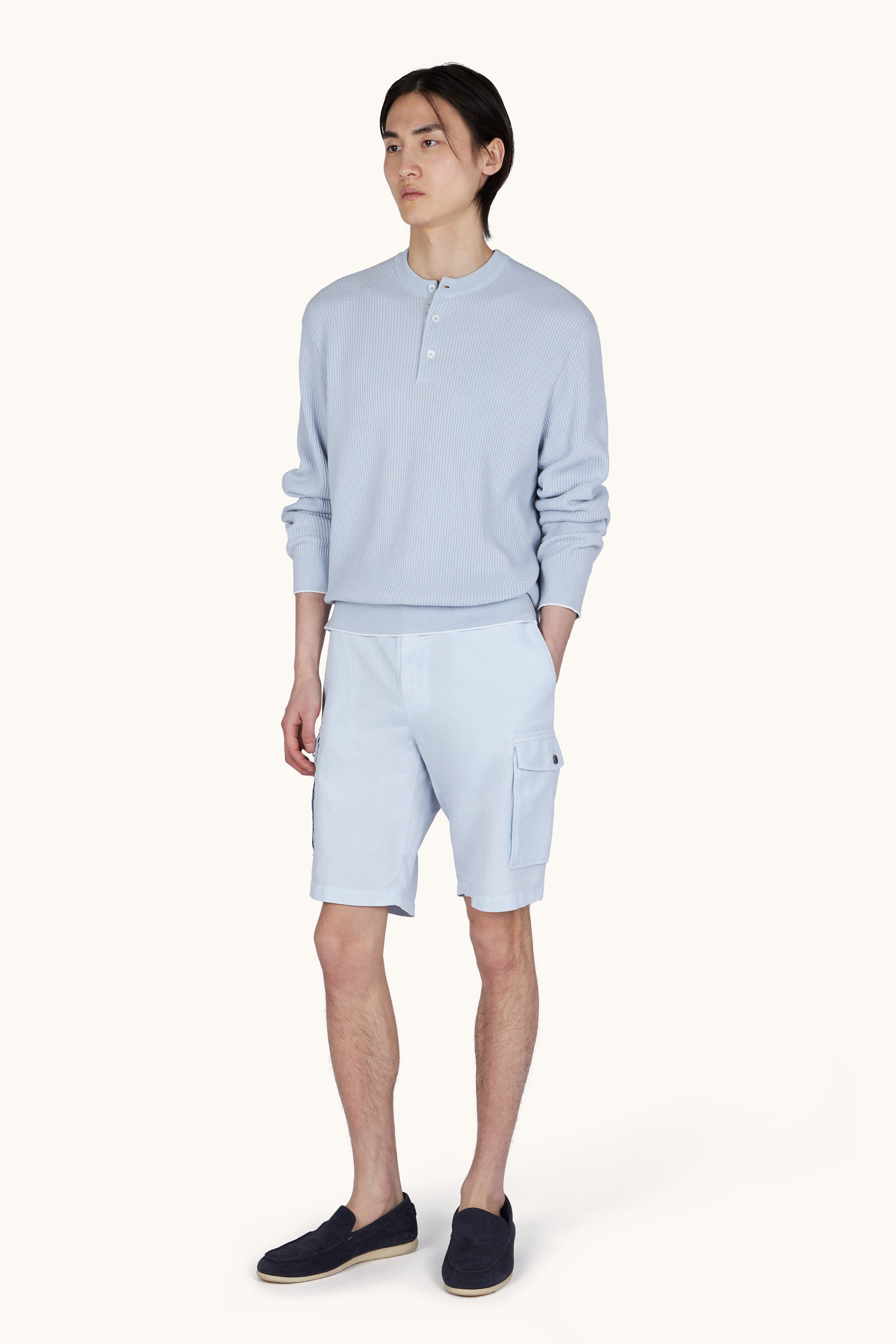 Piuma 棉与超细纤维圆领针织衫 image number 2