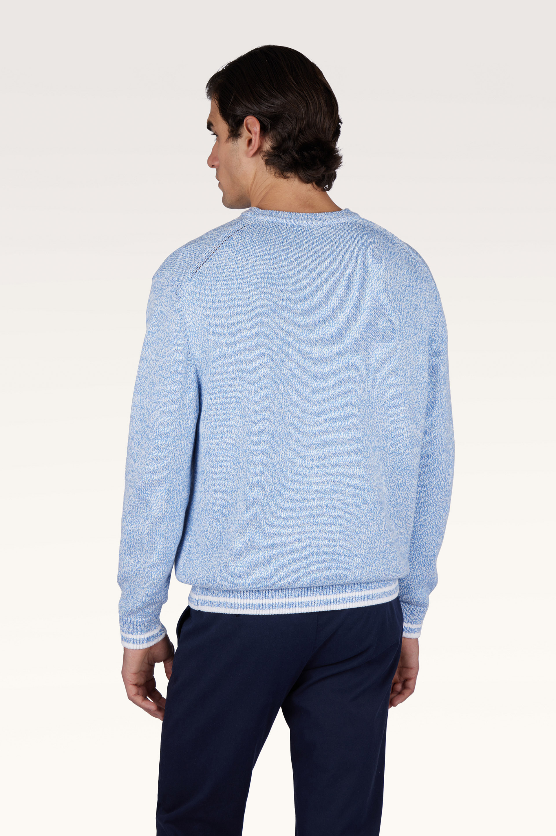 Pull &agrave; col rond en coton Piuma image number 3