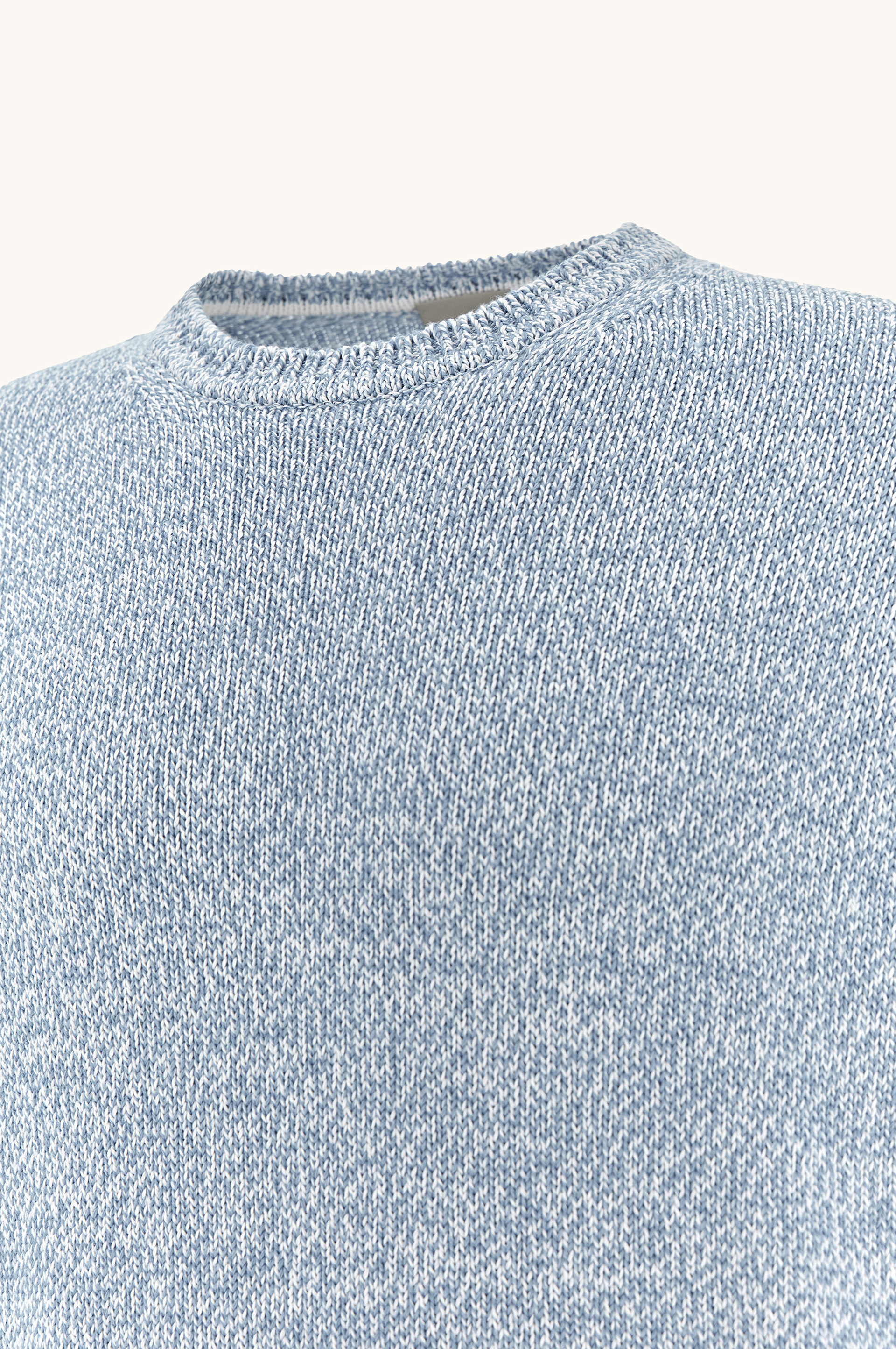 Pull &agrave; col rond en coton Piuma image number 6