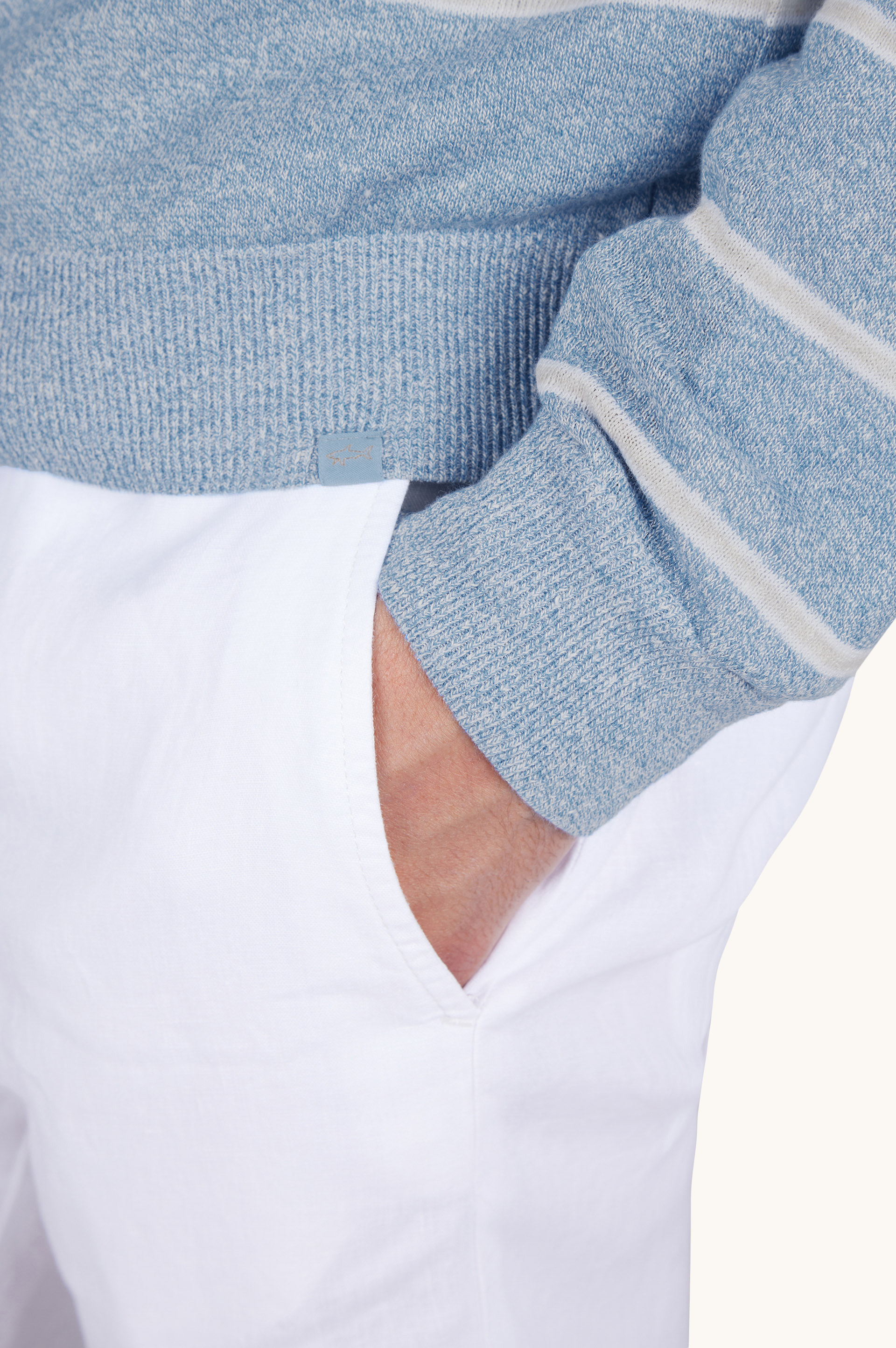 Crew‑neck sweater in linen and cotton Urukai image number 4