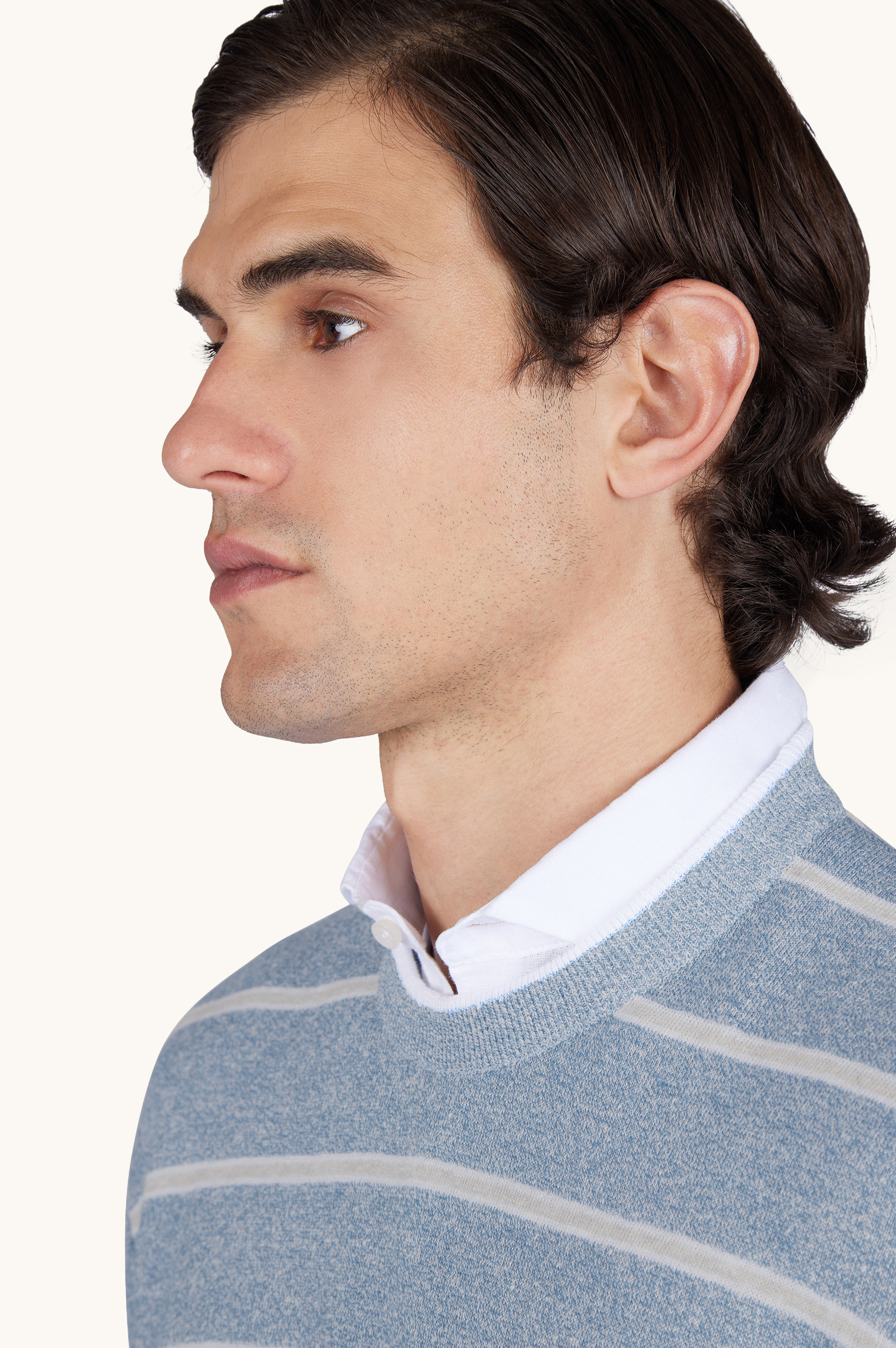 Crew‑neck sweater in linen and cotton Urukai image number 5