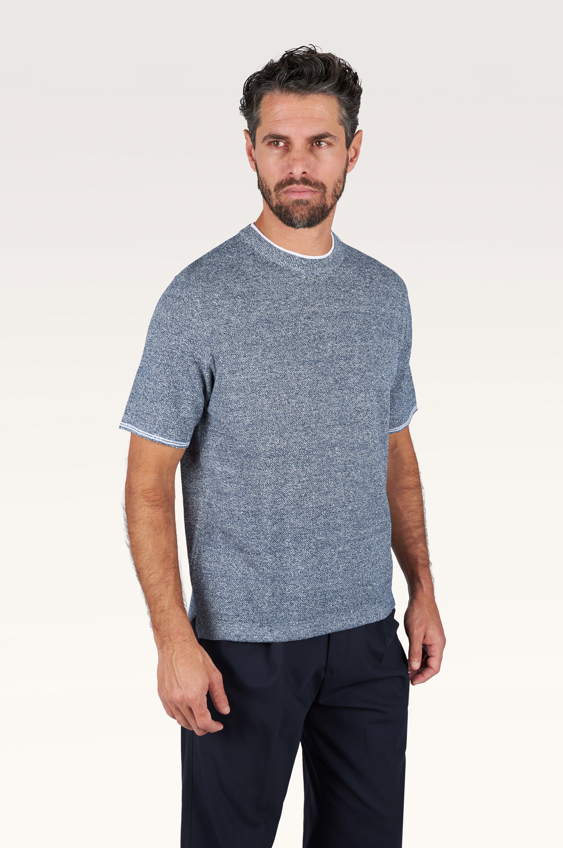 Urukai T-Shirt aus Leinen und Baumwolle mit Doppelkragen image number 0