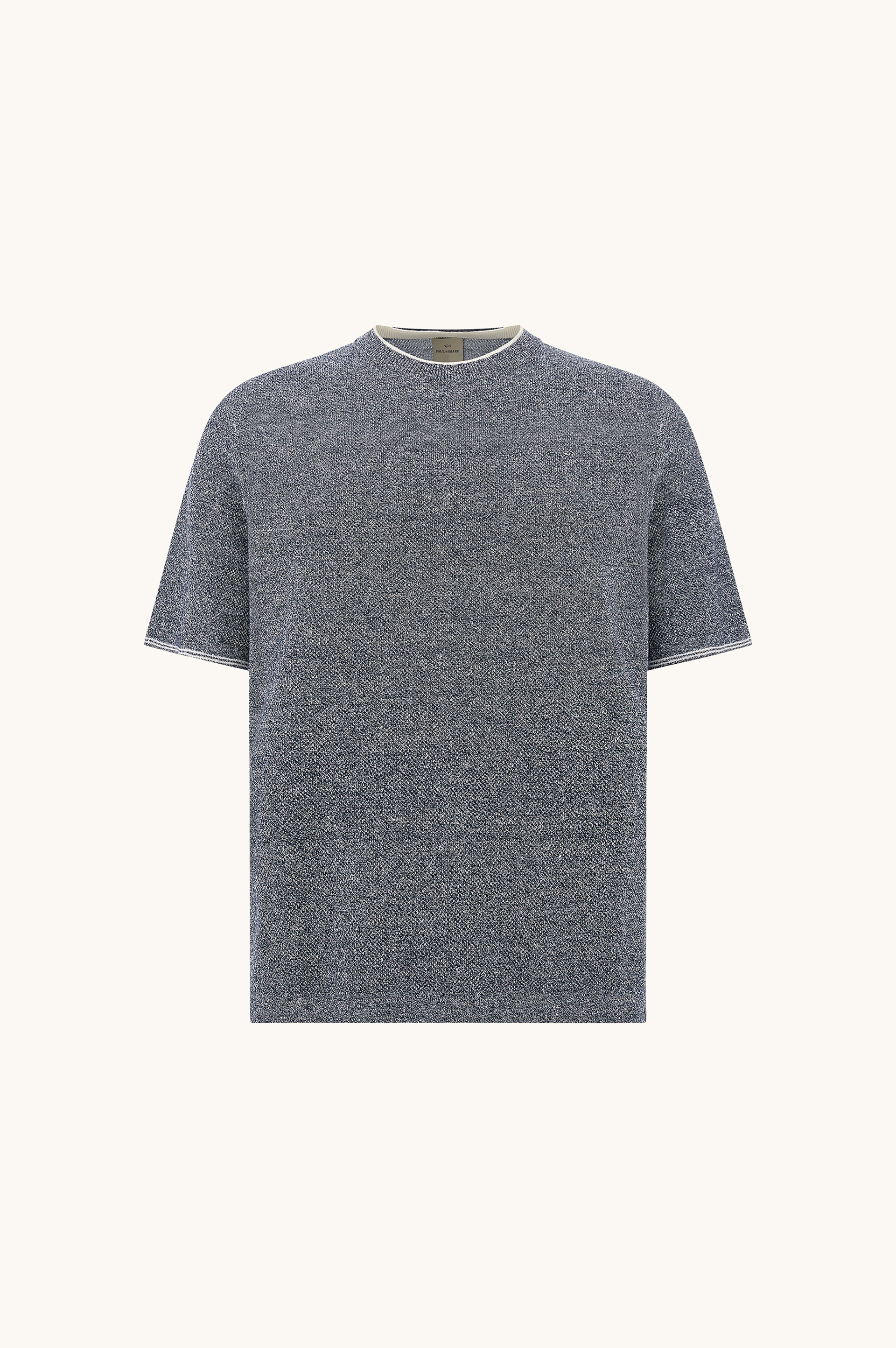 T-shirt in lino e cotone Urukai con doppio collo image number 1