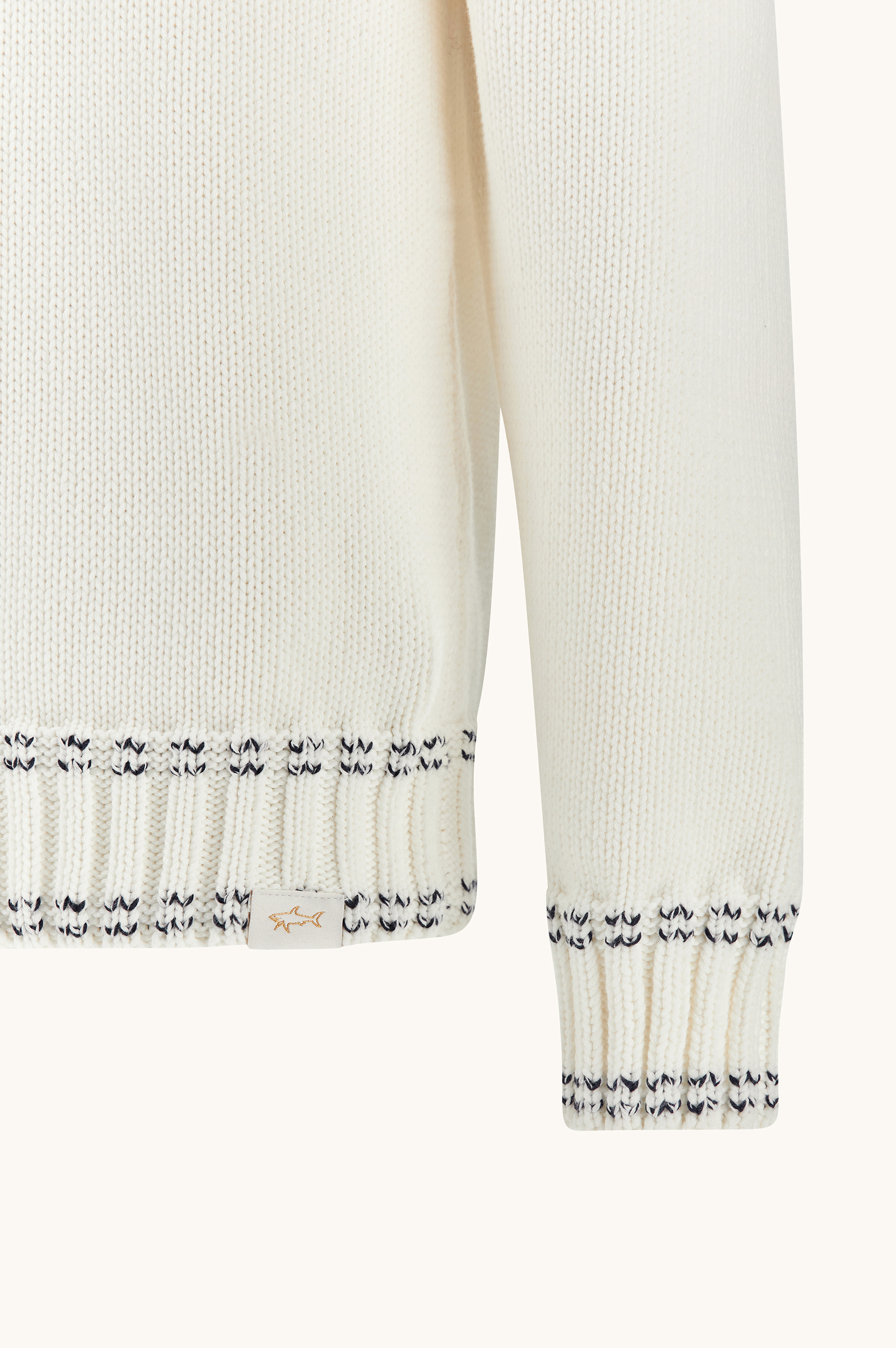 棉质渔夫风圆领毛衣 image number 1