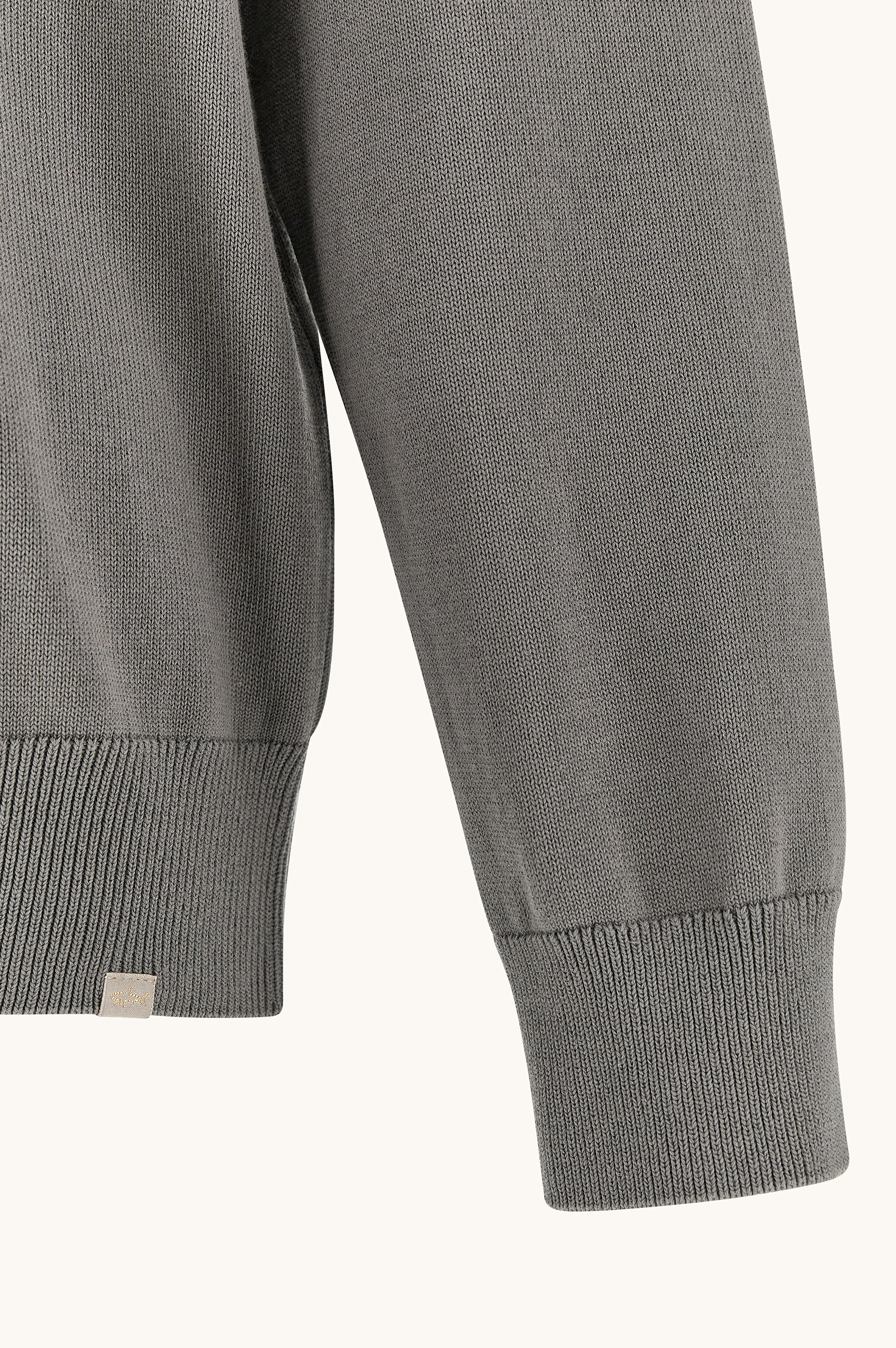 Half‑zip sweater in Fresco cotton with linen details image number 9