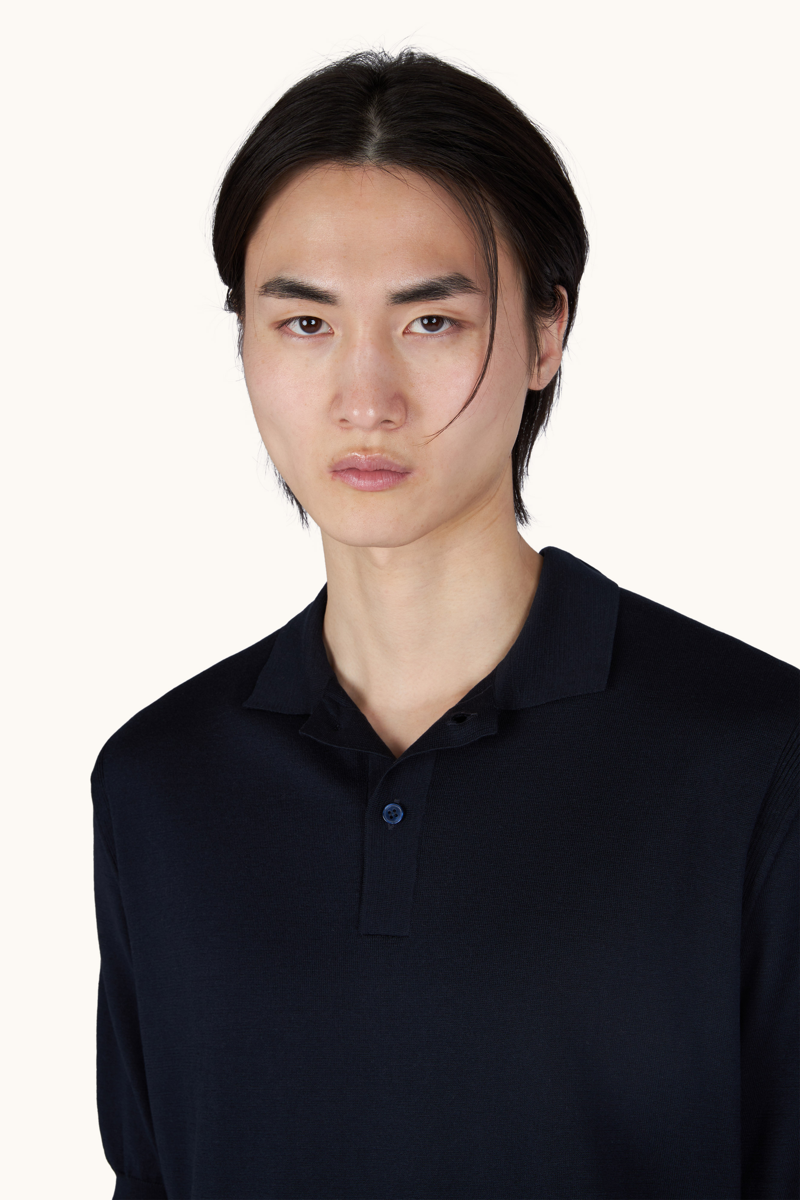 Polo shirt in silk and cotton image number 4