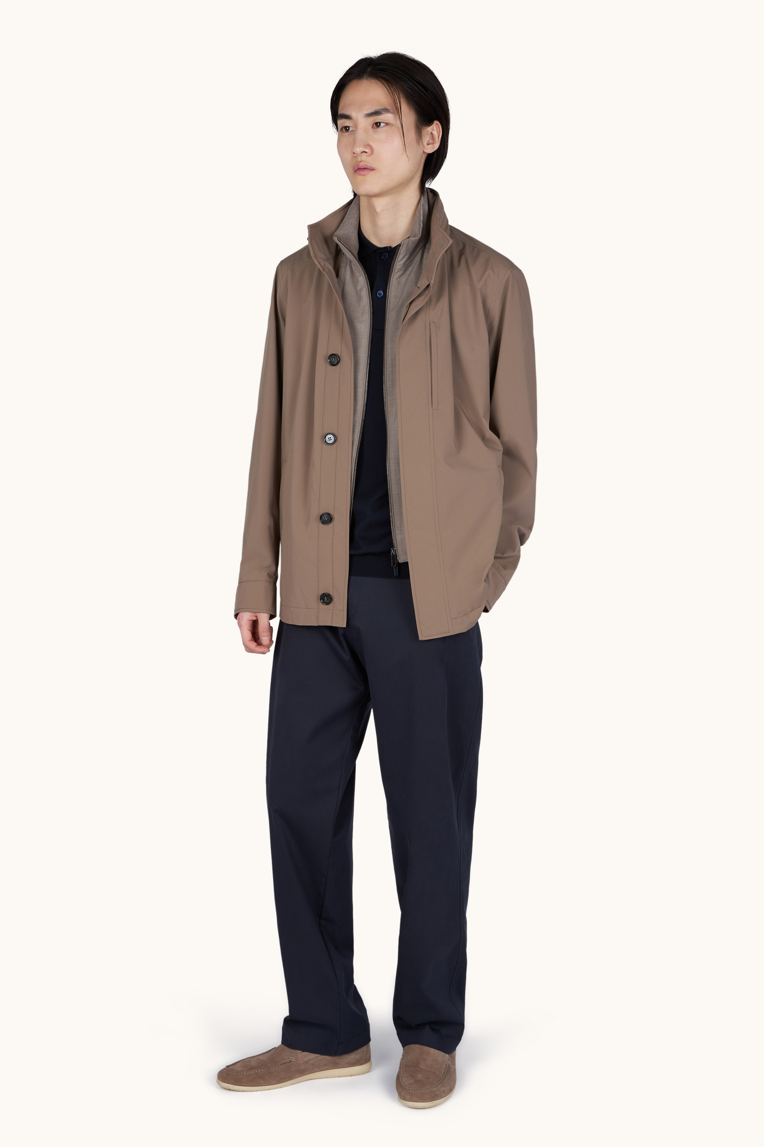 Polo shirt in silk and cotton image number 2