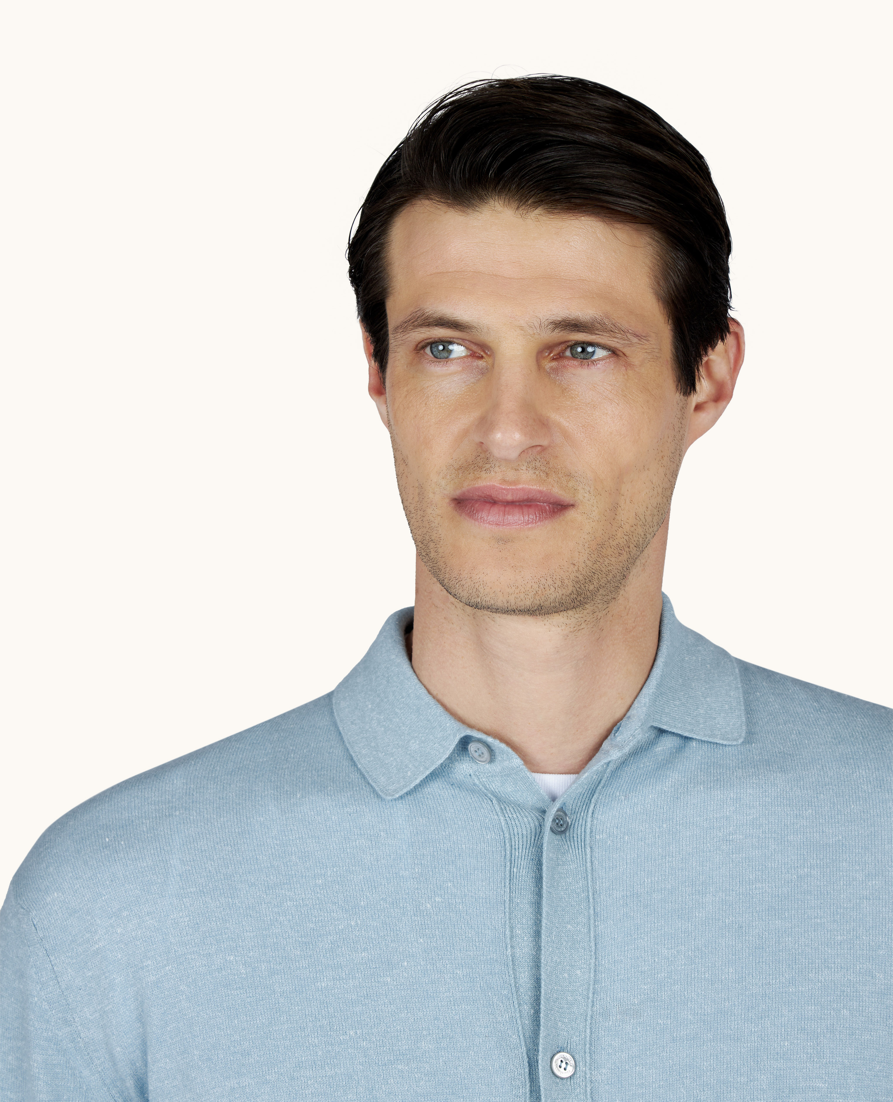 Shirt in cashmere and linen Zephir image number 3