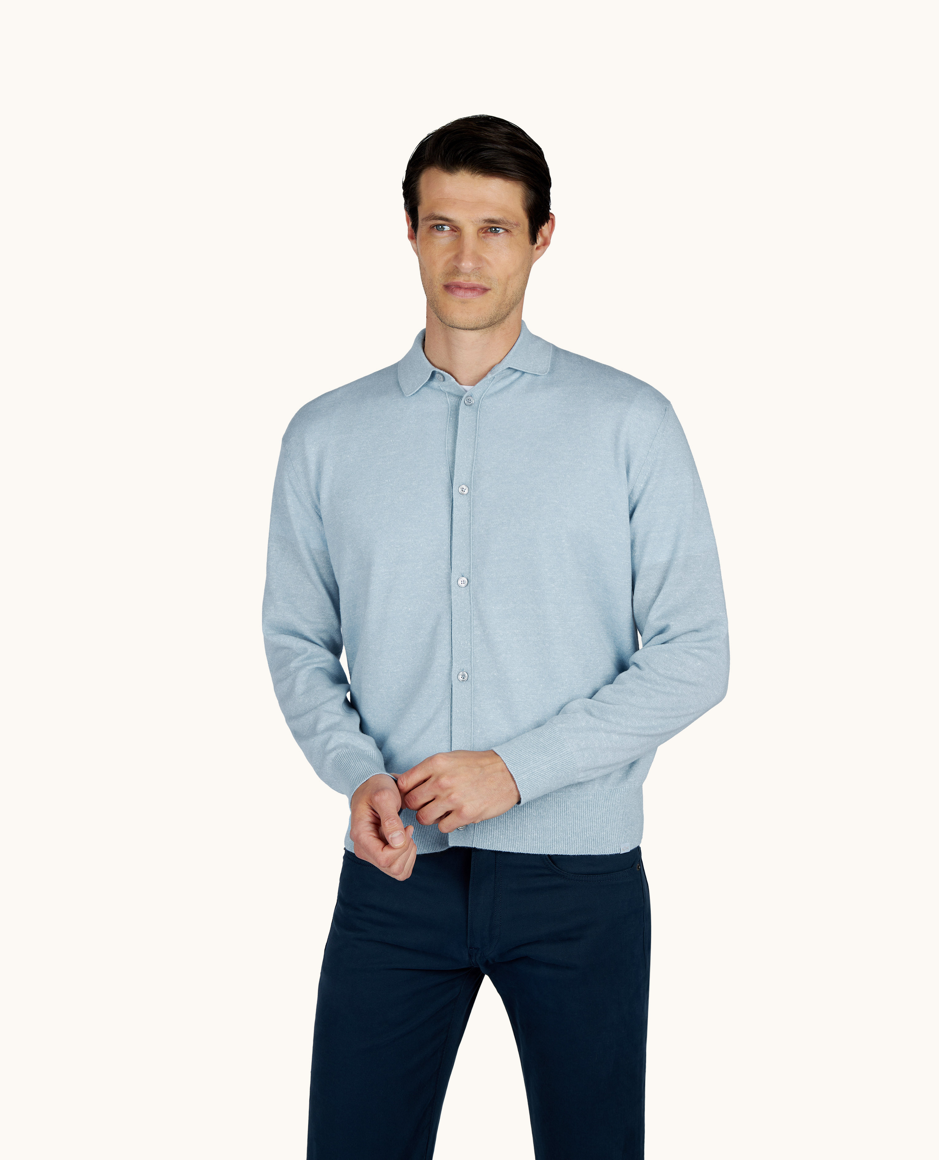 Shirt in cashmere and linen Zephir image number 0