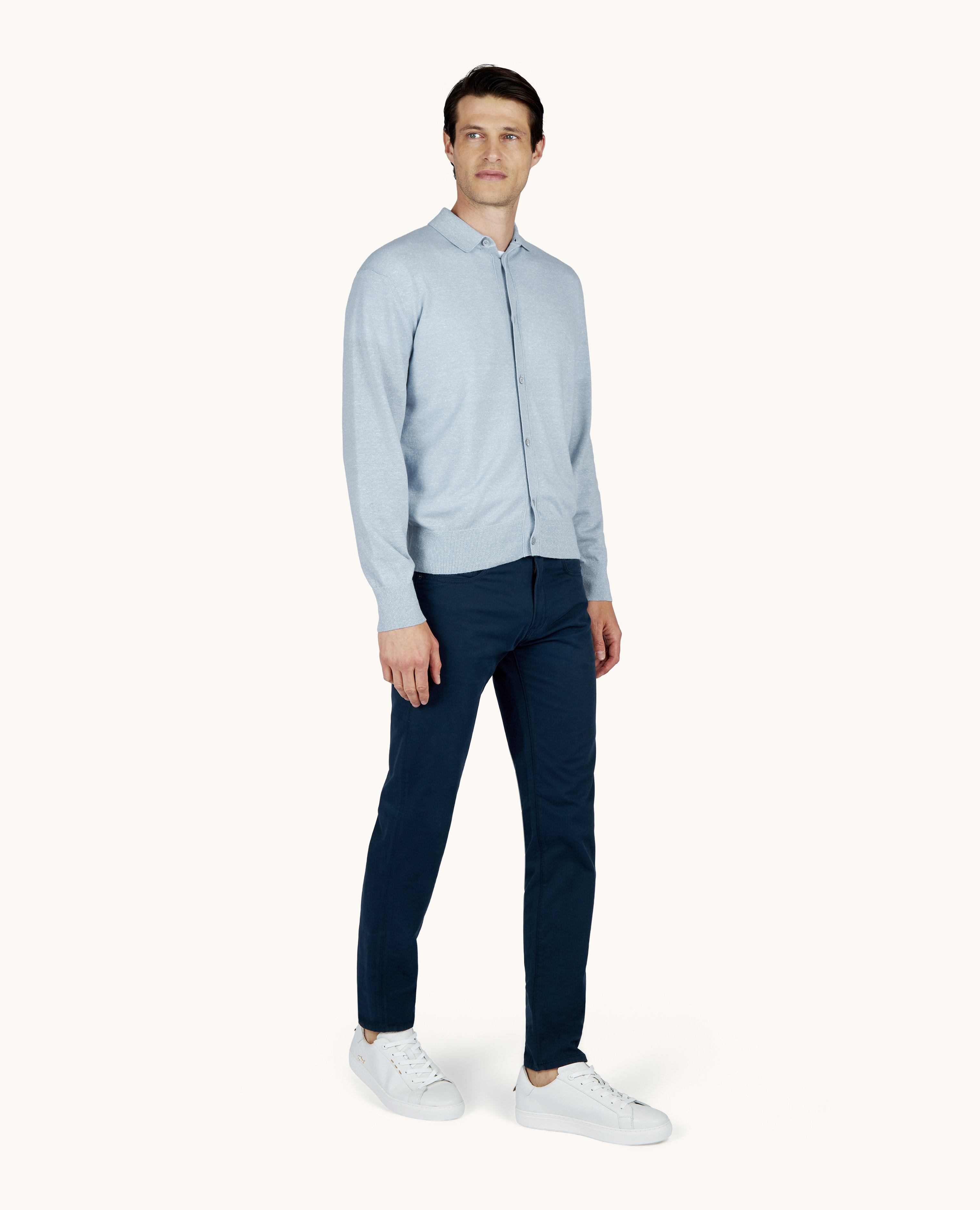 Shirt in cashmere and linen Zephir image number 1