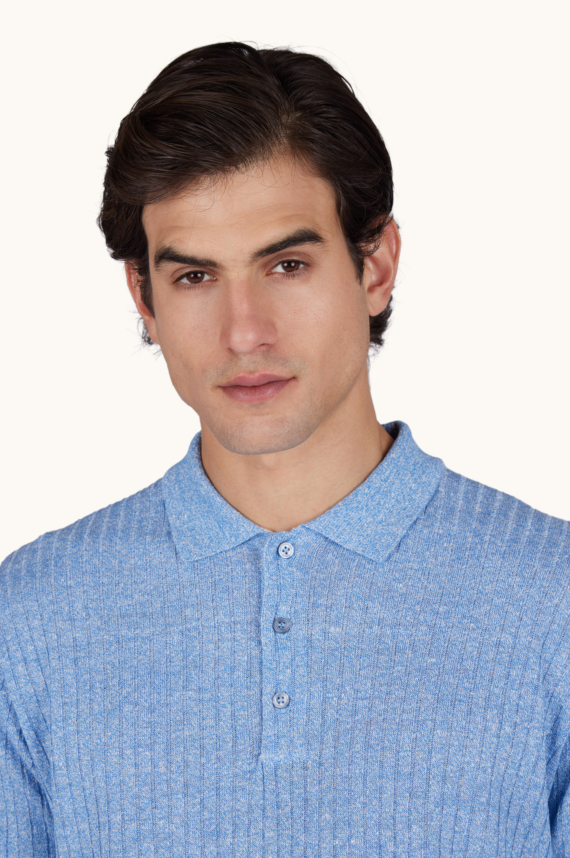 Polo shirt in linen and cotton Urukai image number 3