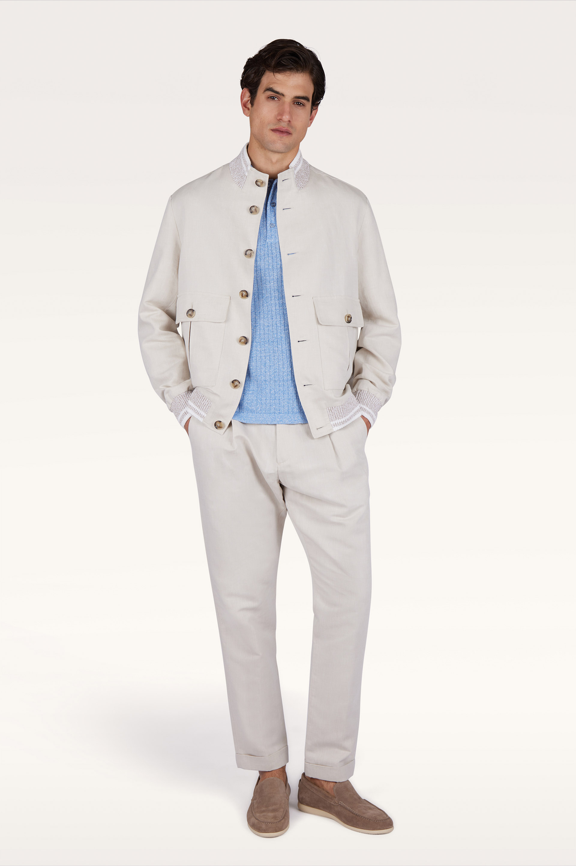 Polo shirt in linen and cotton Urukai image number 1