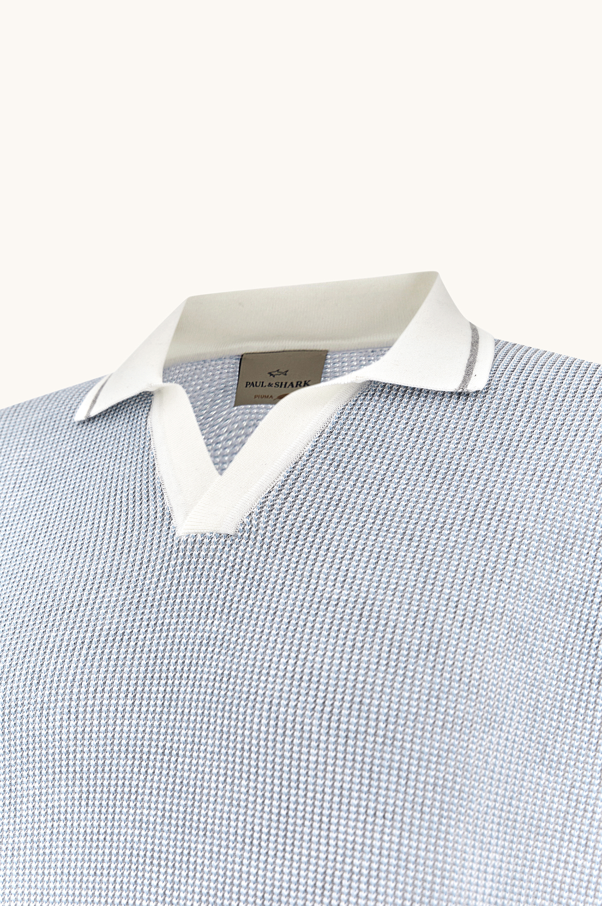 Polo de cuello abierto de algod&oacute;n Piuma image number 1