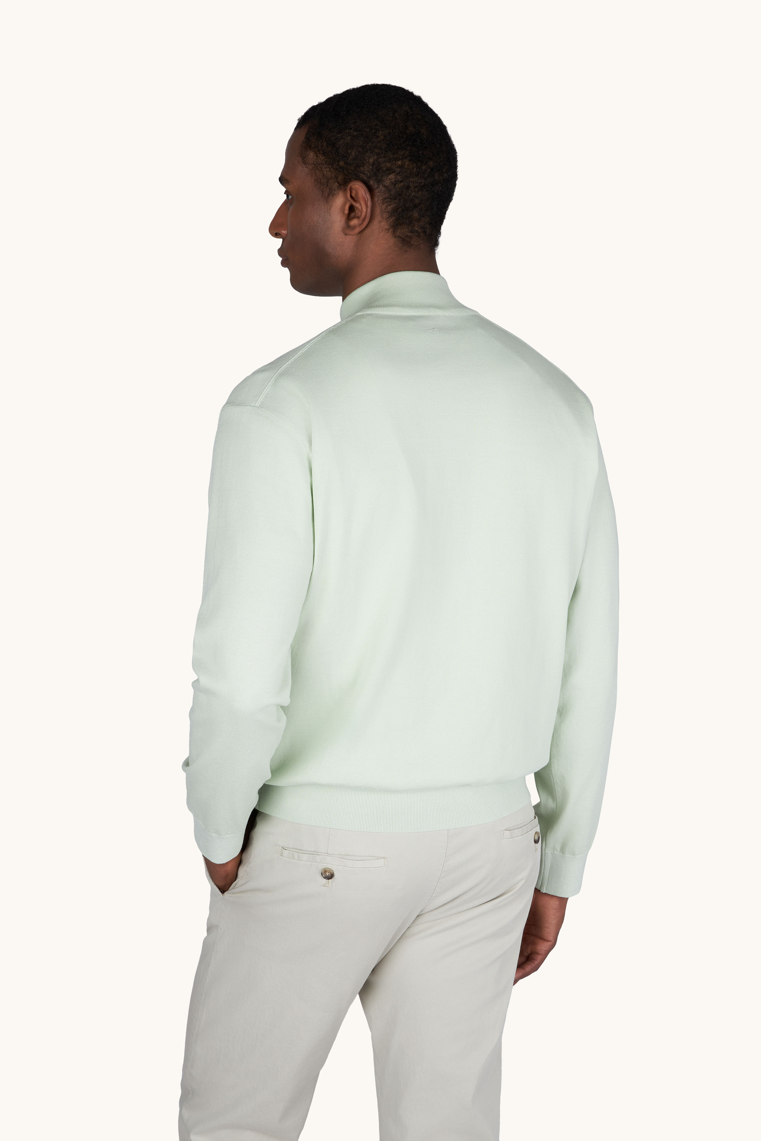 Piuma cotton half zip sweater image number 3