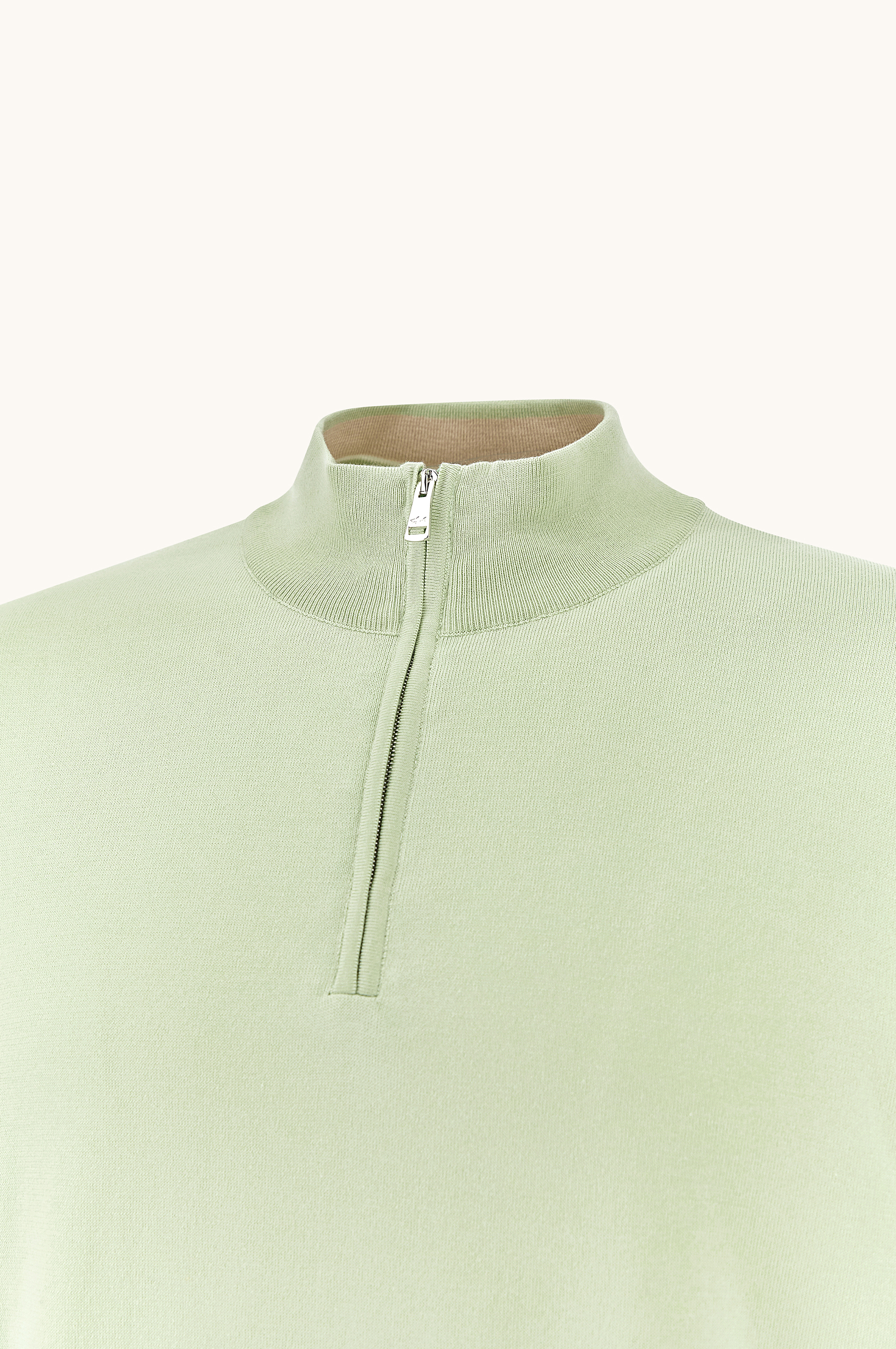 Piuma cotton half zip sweater image number 6