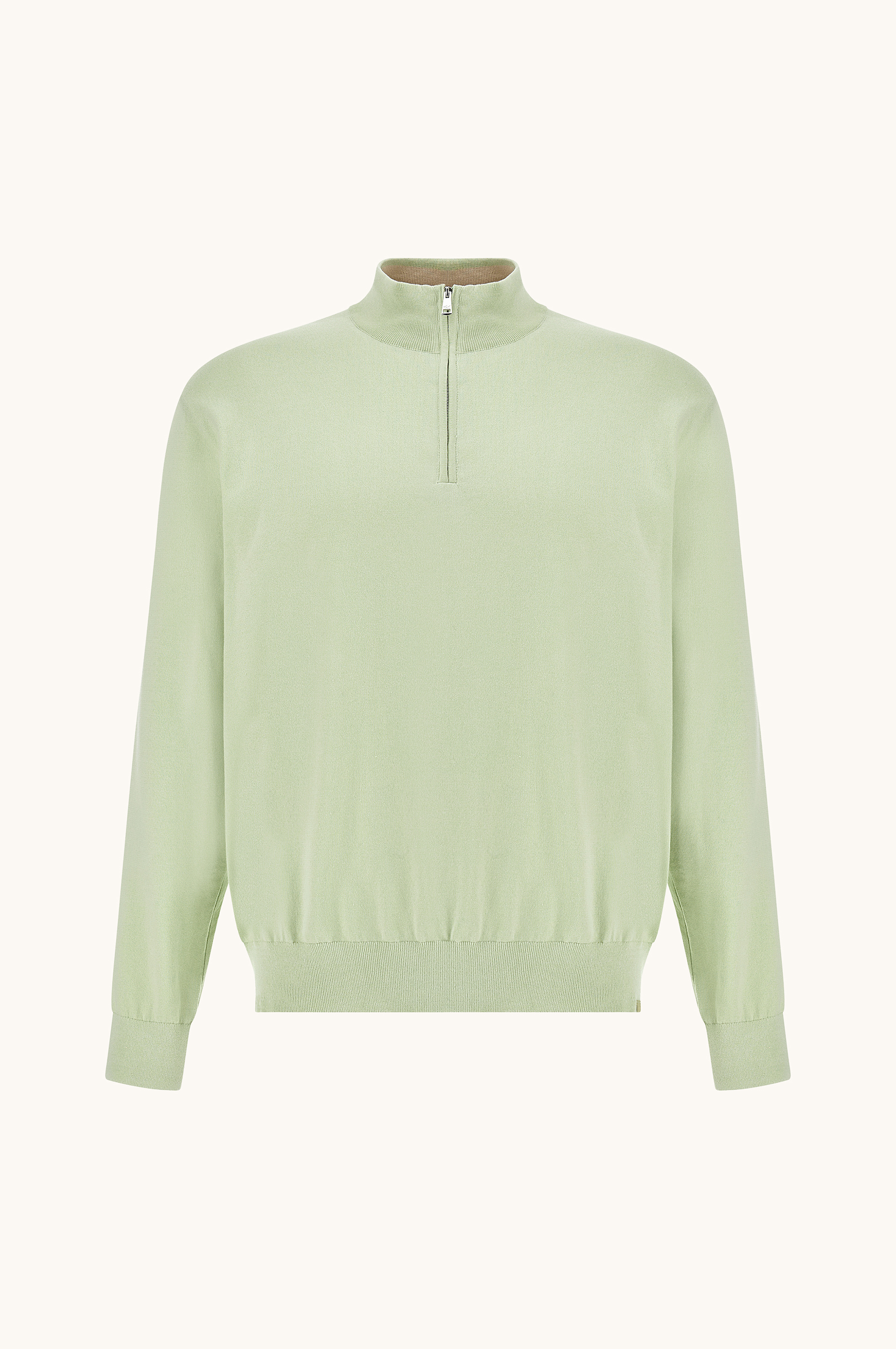 Piuma cotton half zip sweater image number 1