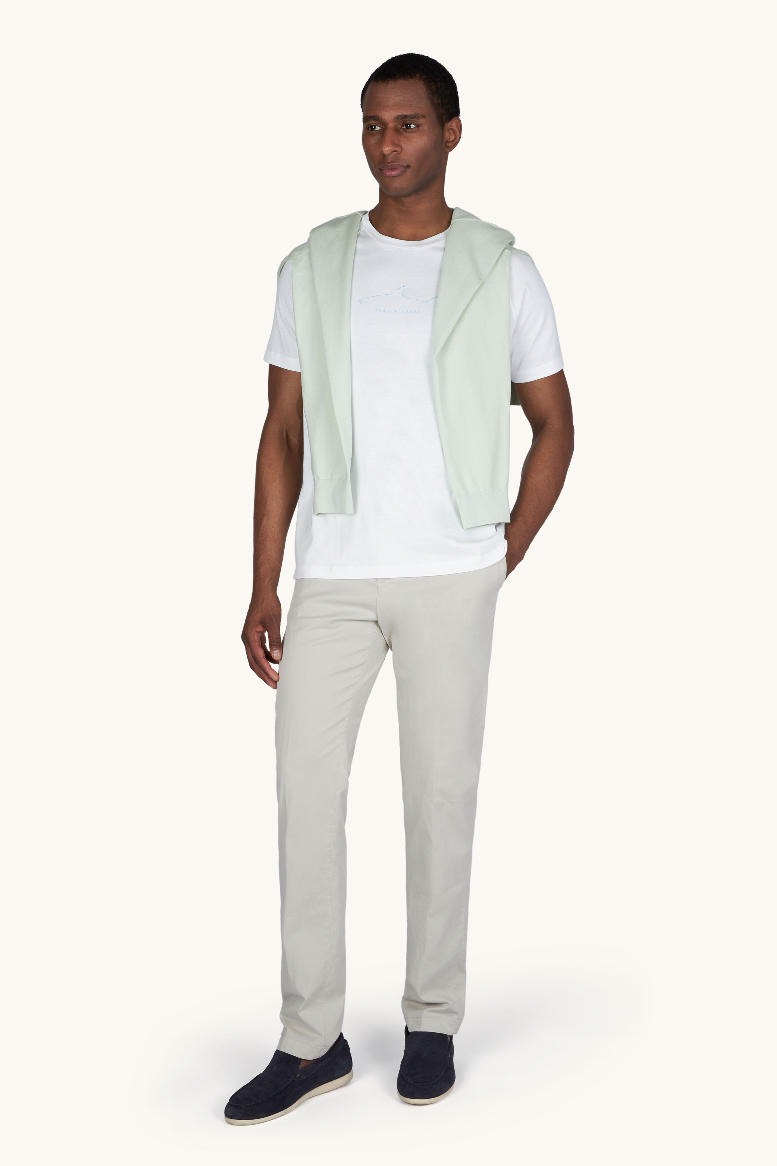 Piuma cotton half zip sweater image number 2