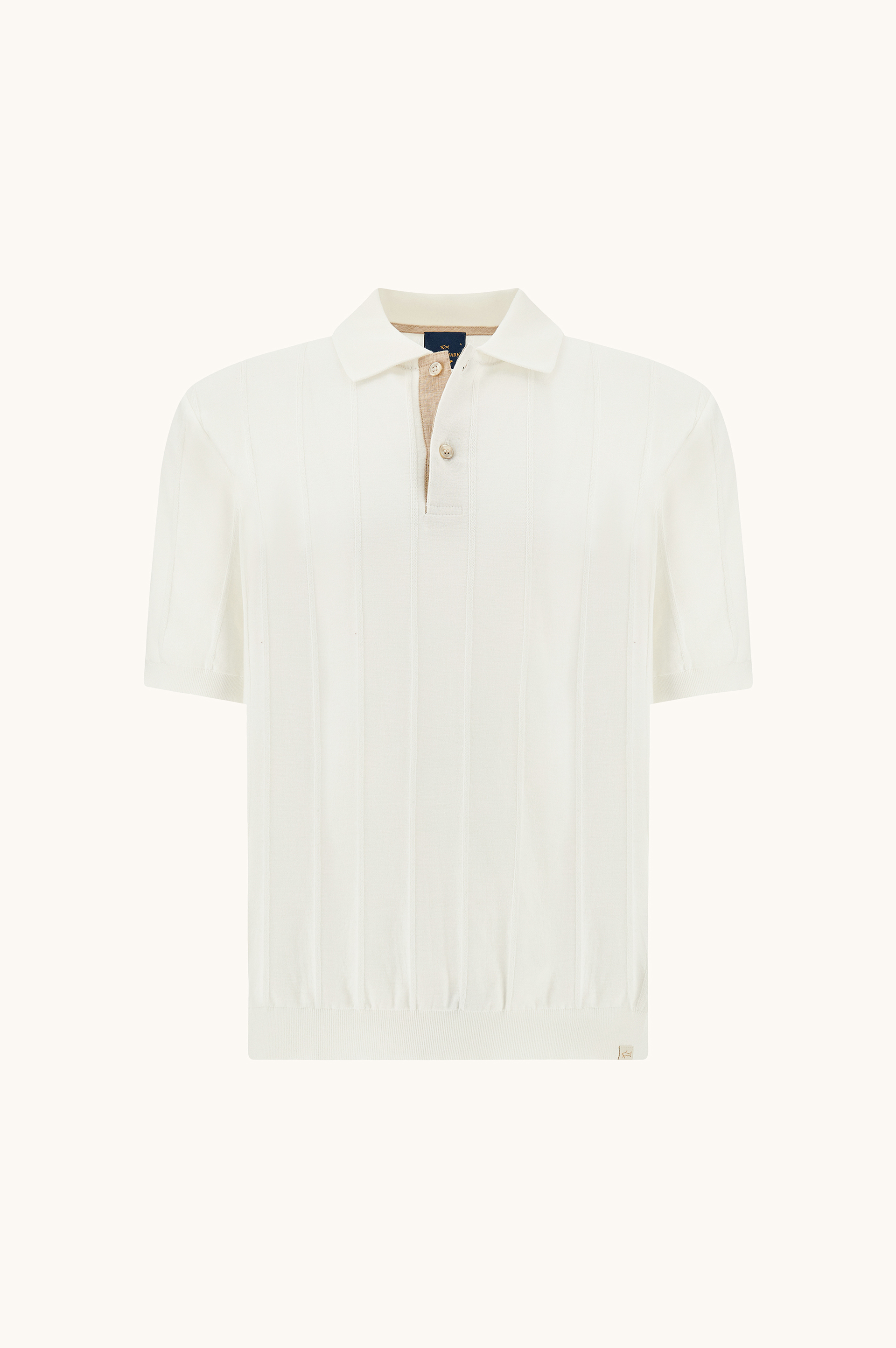 Piuma棉质POLO衫，配亚麻细节 image number 1