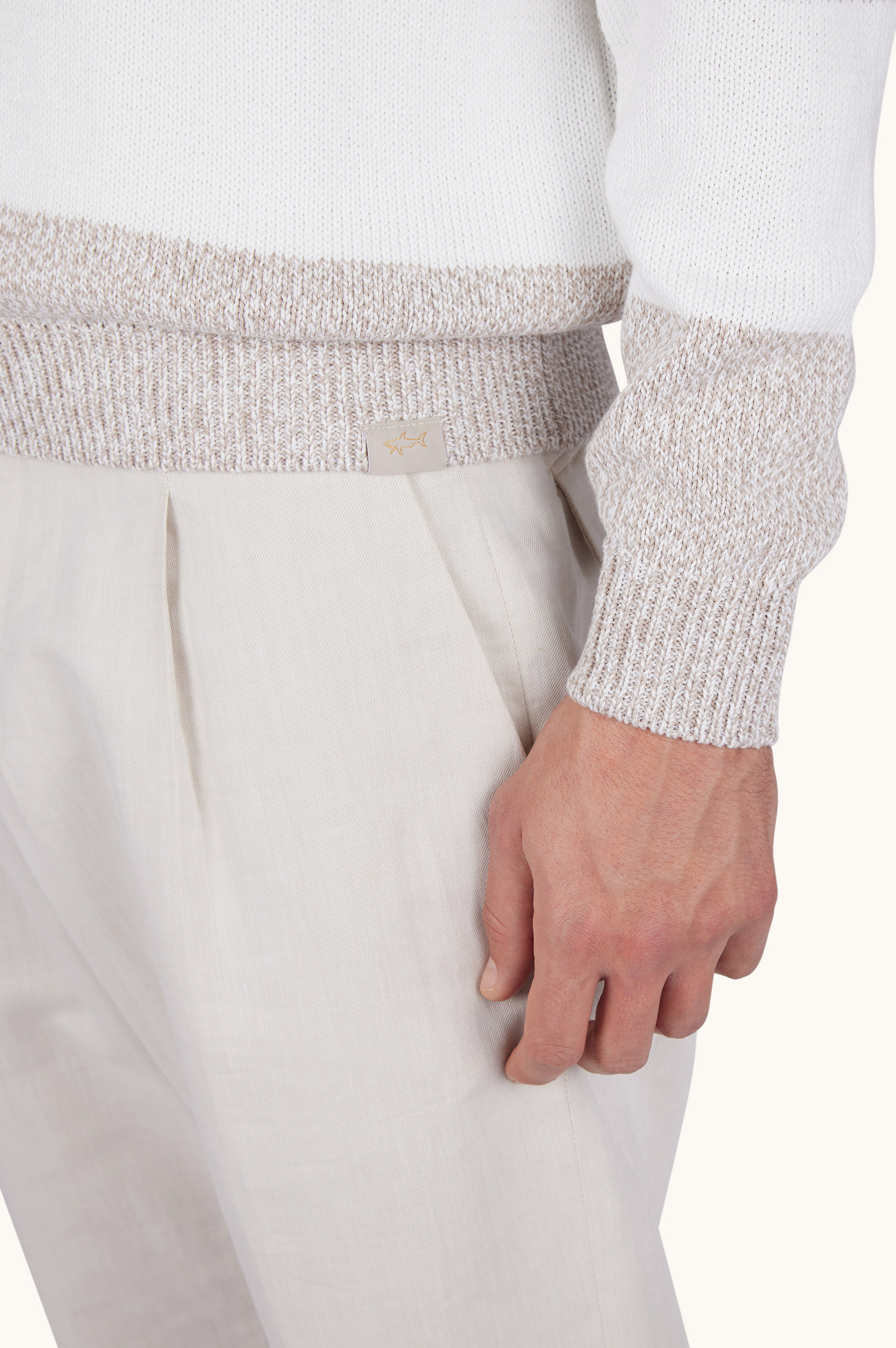 Polo en maille en coton Piuma avec motif &agrave; rayures image number 5