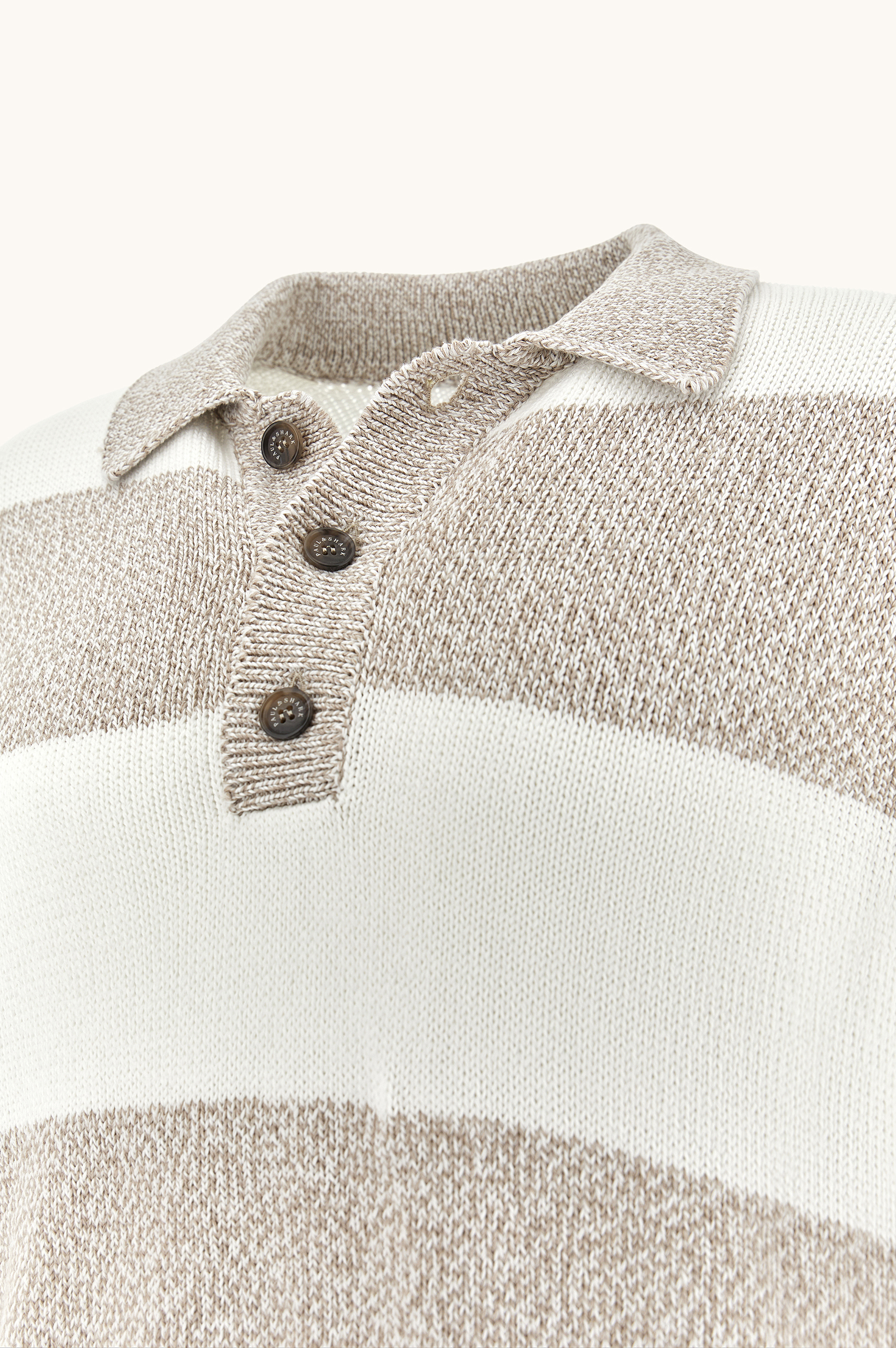 Polo en maille en coton Piuma avec motif &agrave; rayures image number 6