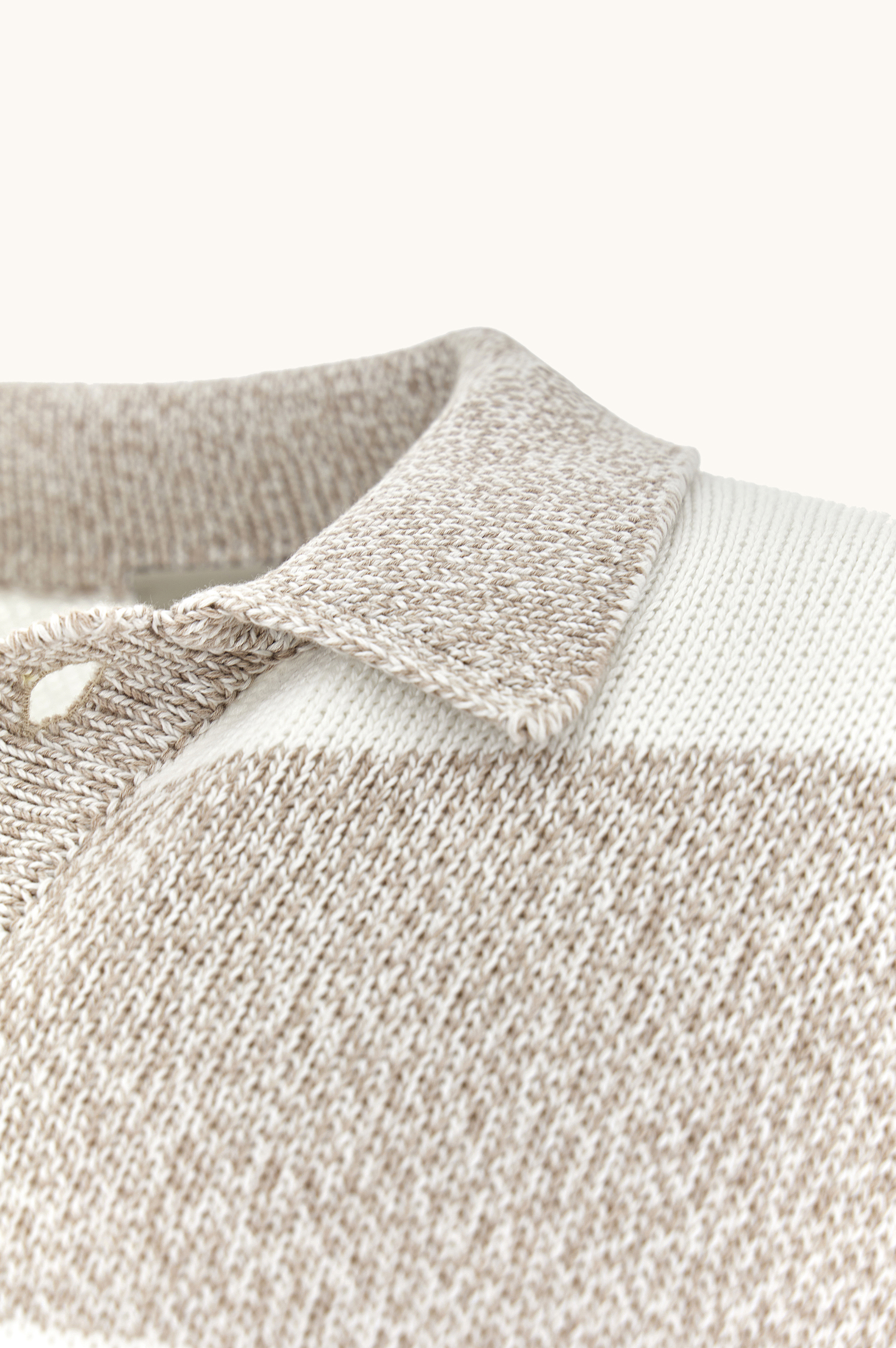 Polo en maille en coton Piuma avec motif &agrave; rayures image number 7