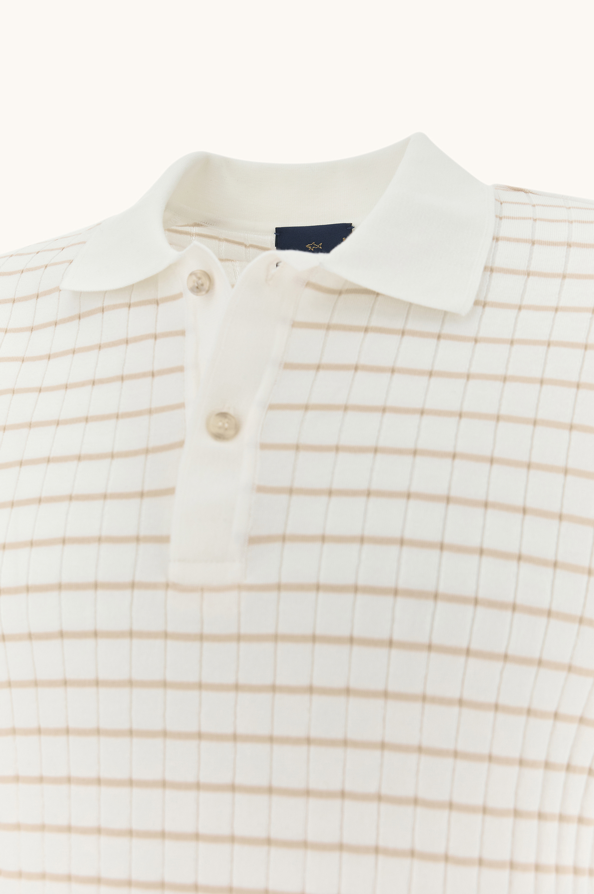 Piuma棉质POLO衫，带条纹图案 image number 5