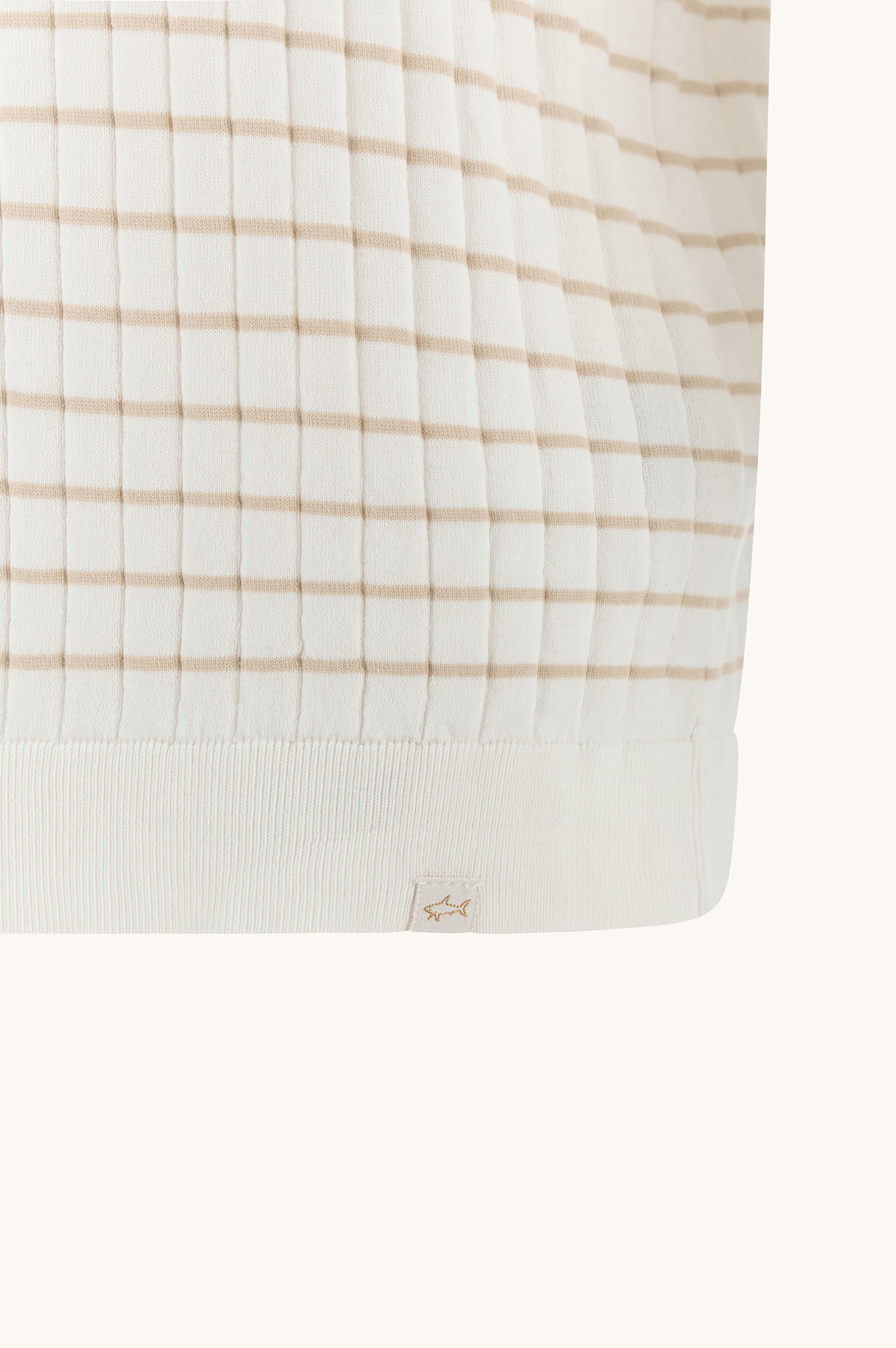 Piuma棉质POLO衫，带条纹图案 image number 7