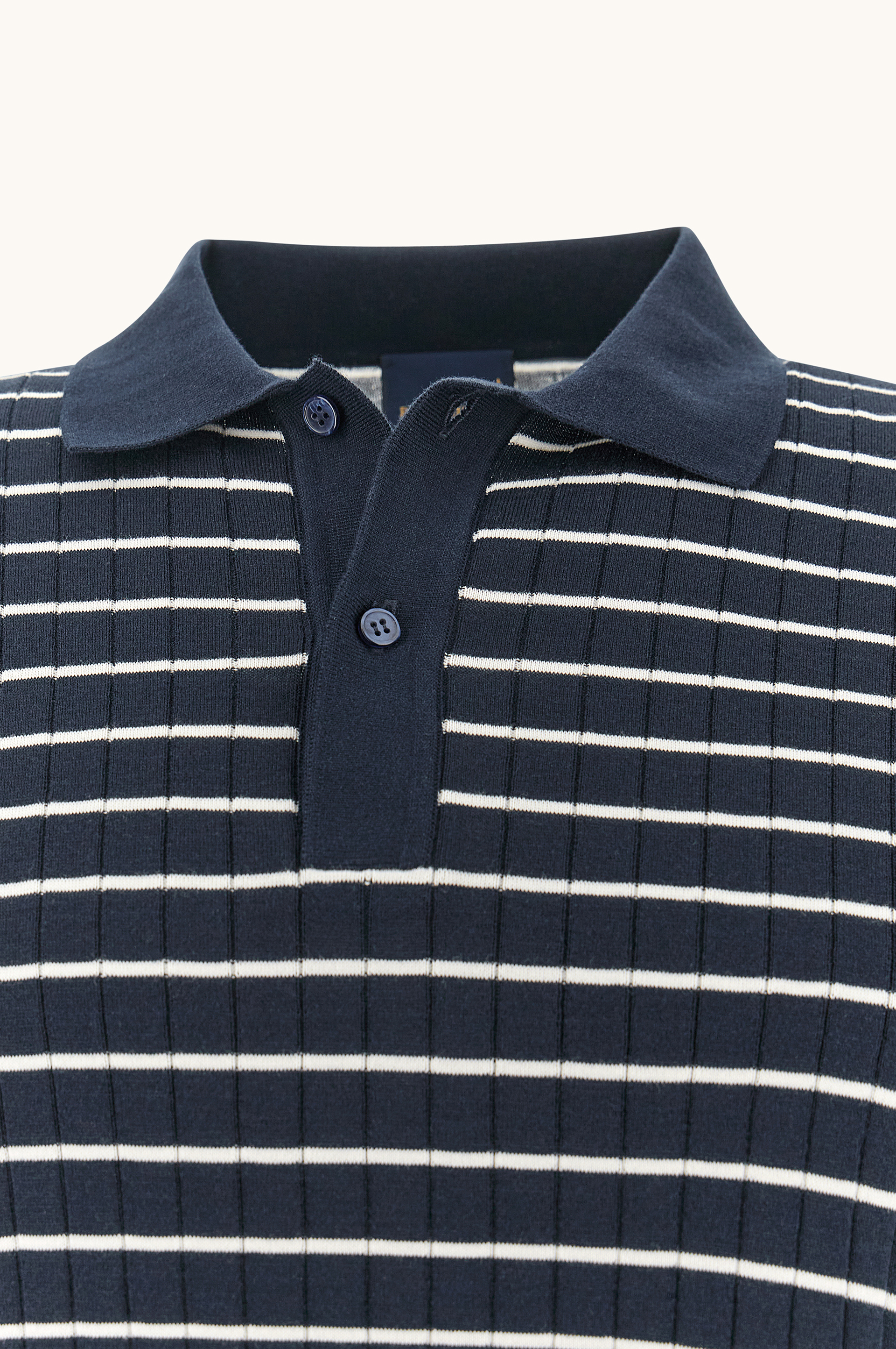 Polo in Piuma cotton with striped pattern image number 6