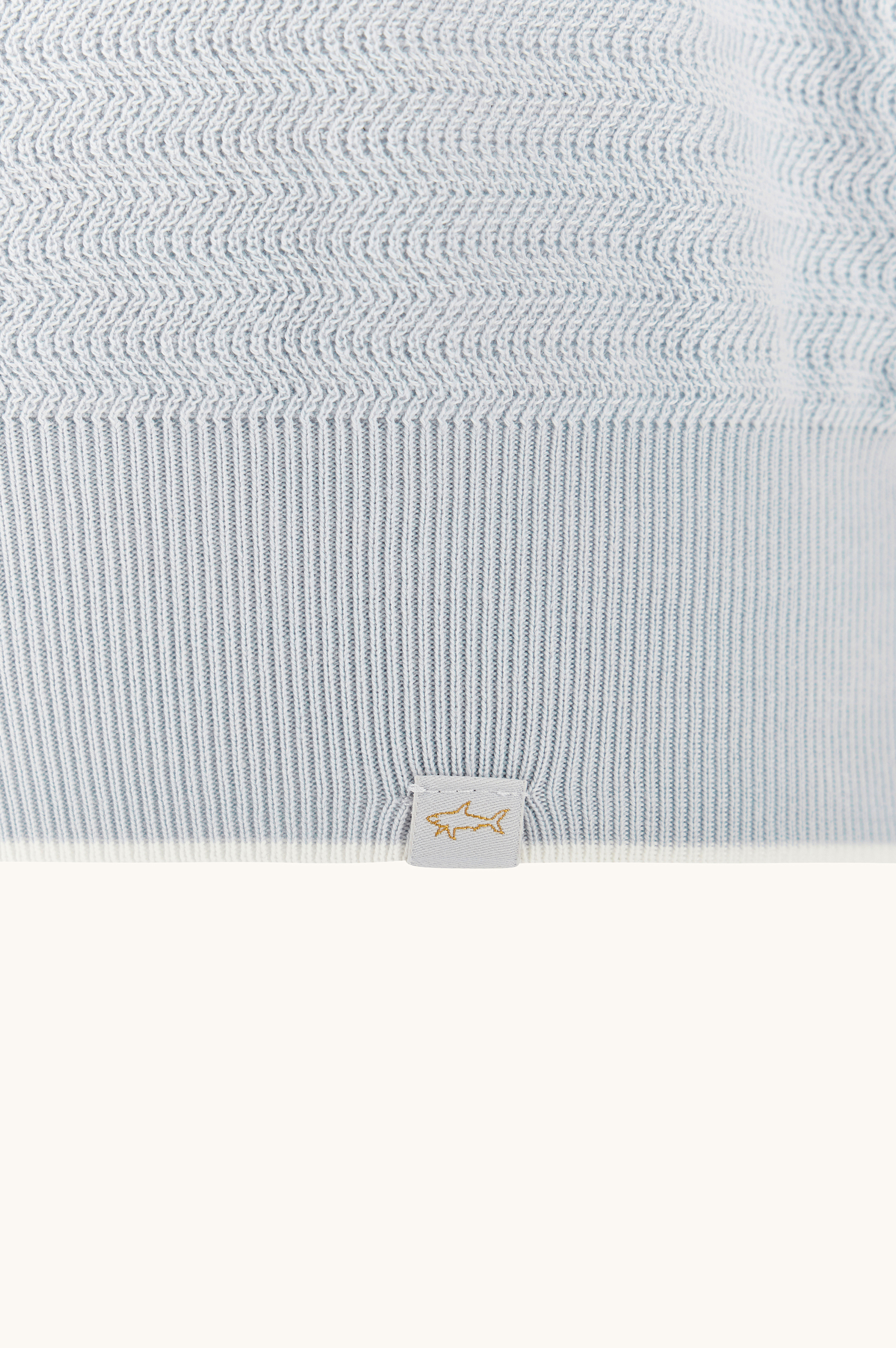 Open‑collar polo in Piuma cotton image number 6