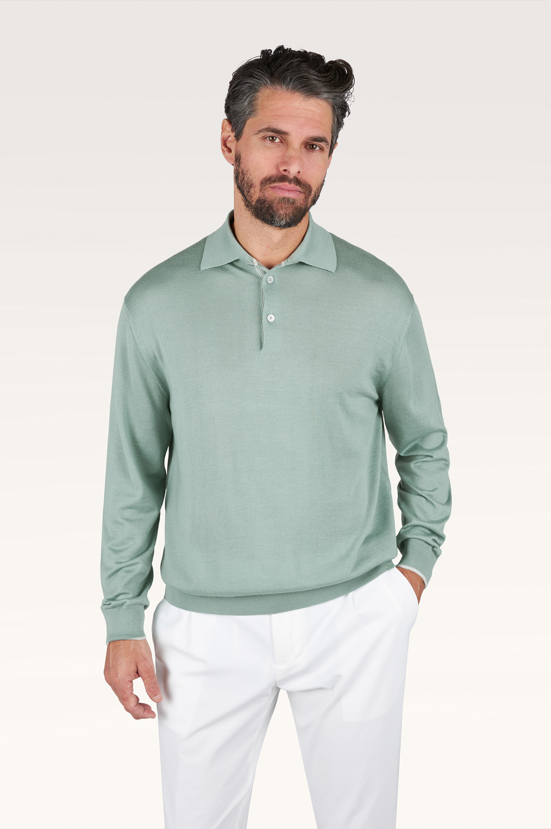 Polo in cashmere and silk Jaipur image number 0