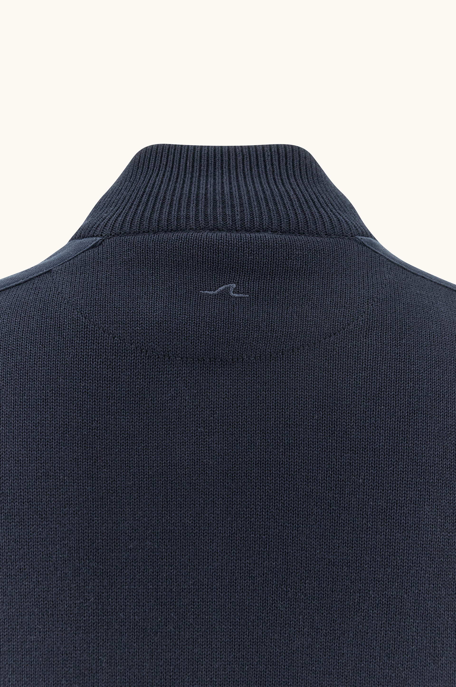 كنزة بسحاب من قطن Fresco مع تفاصيل من كتان image number 6