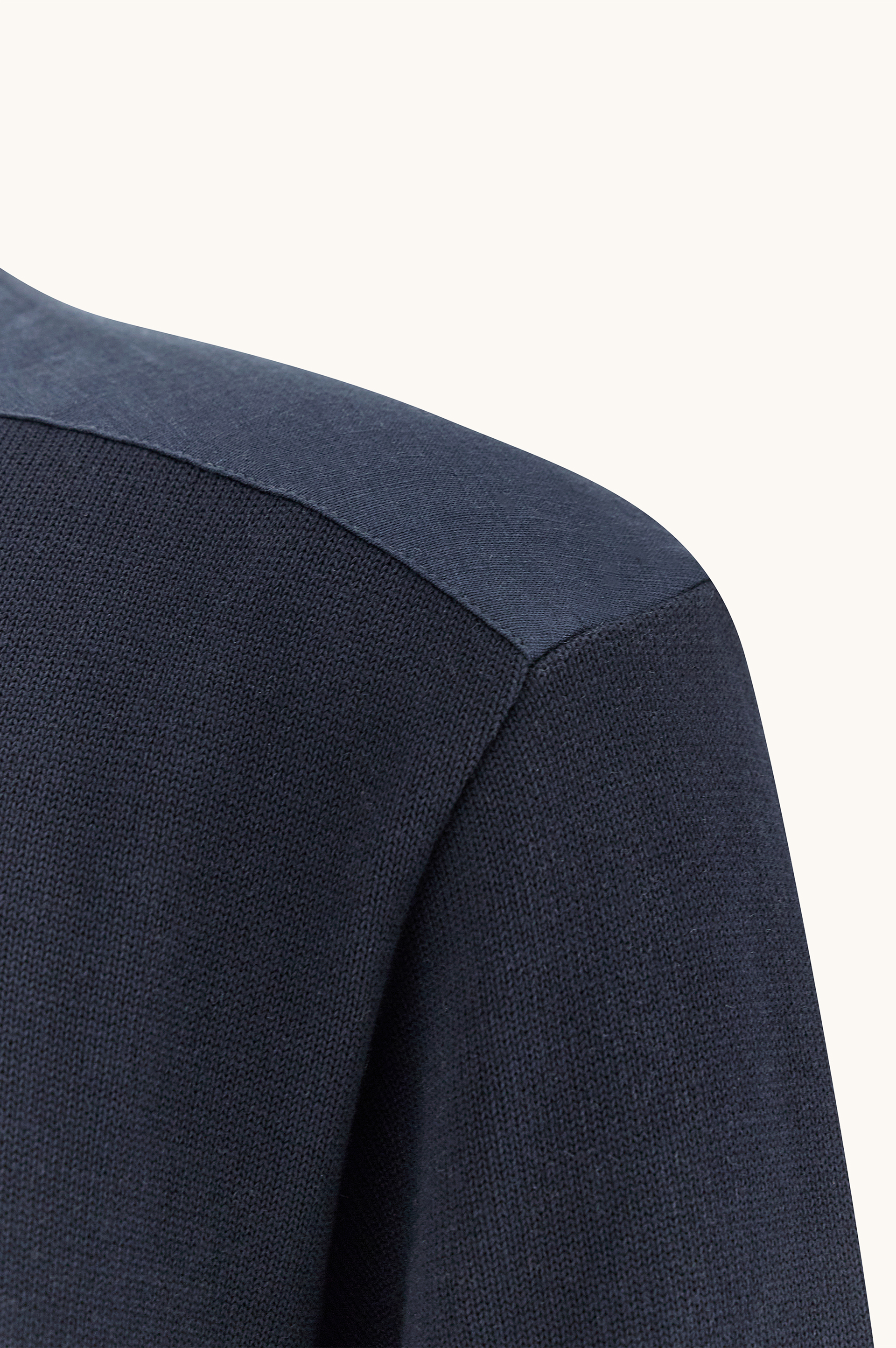 كنزة بسحاب من قطن Fresco مع تفاصيل من كتان image number 7