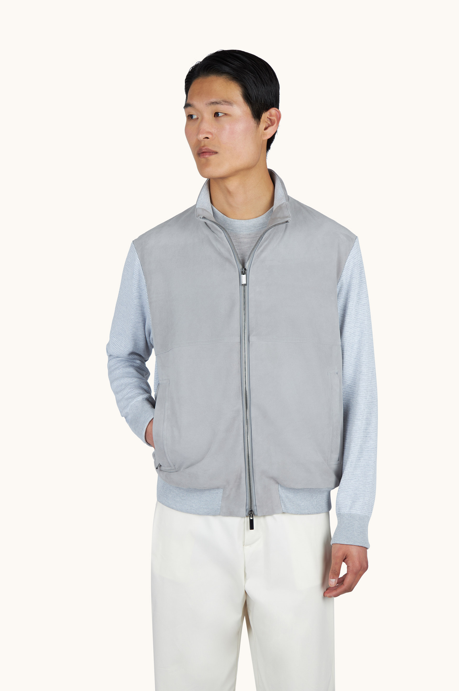 Hybrid knit in silk and cotton with Aqualeather&reg; image number 0