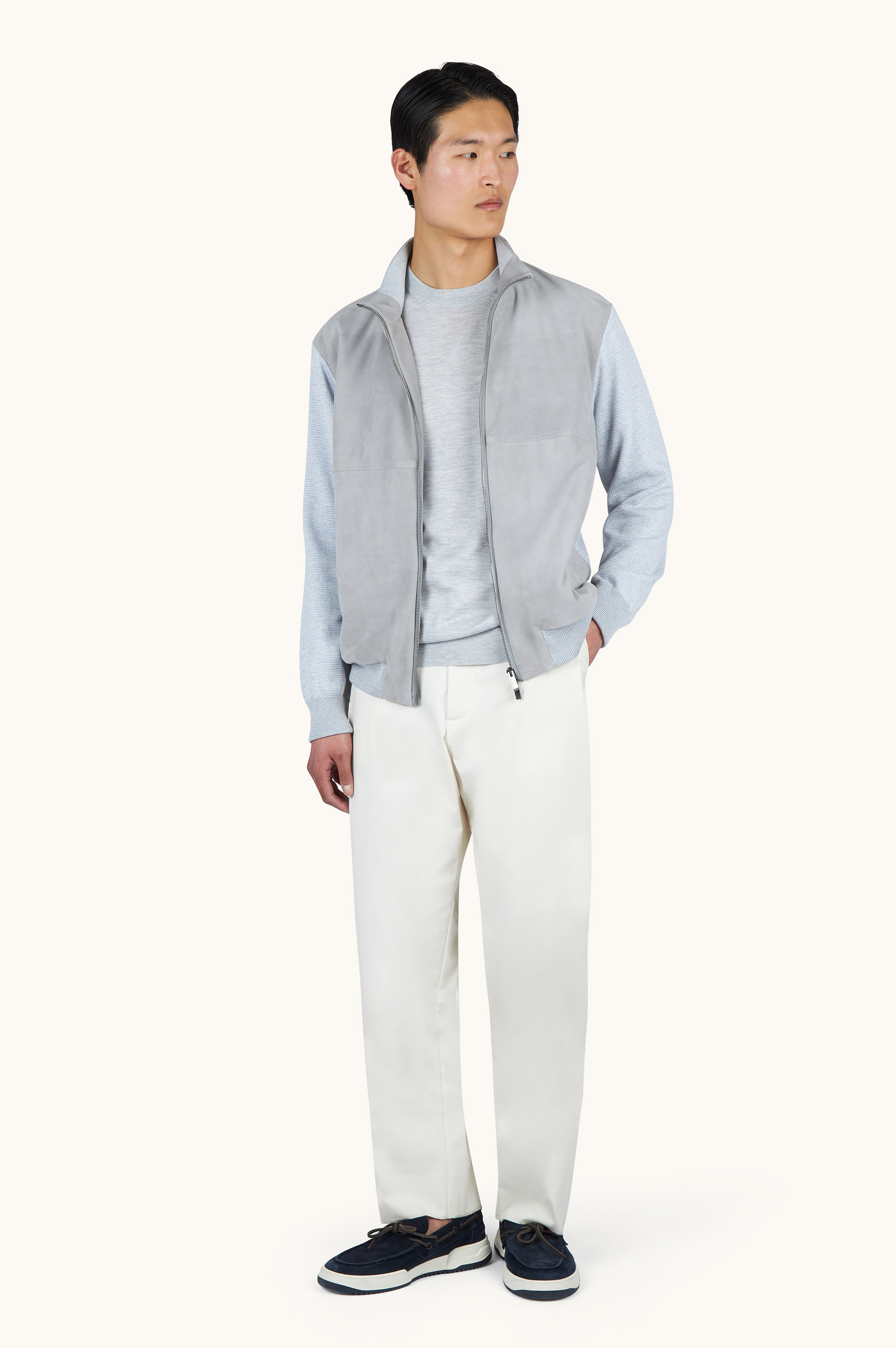 Hybrid knit in silk and cotton with Aqualeather&reg; image number 1