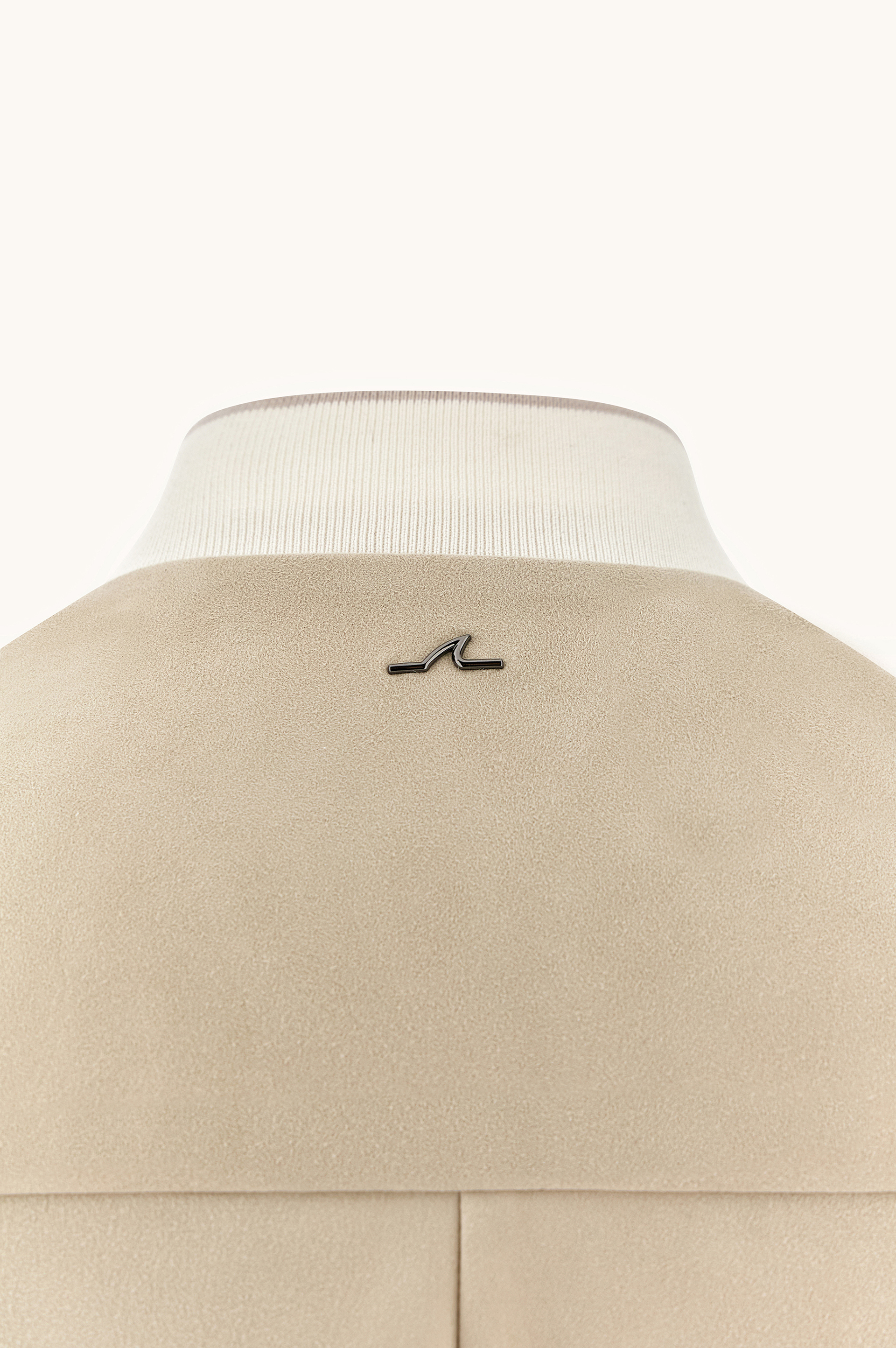 Hybrid bomber in cotton‑silk knit with Aqualeather suede image number 8