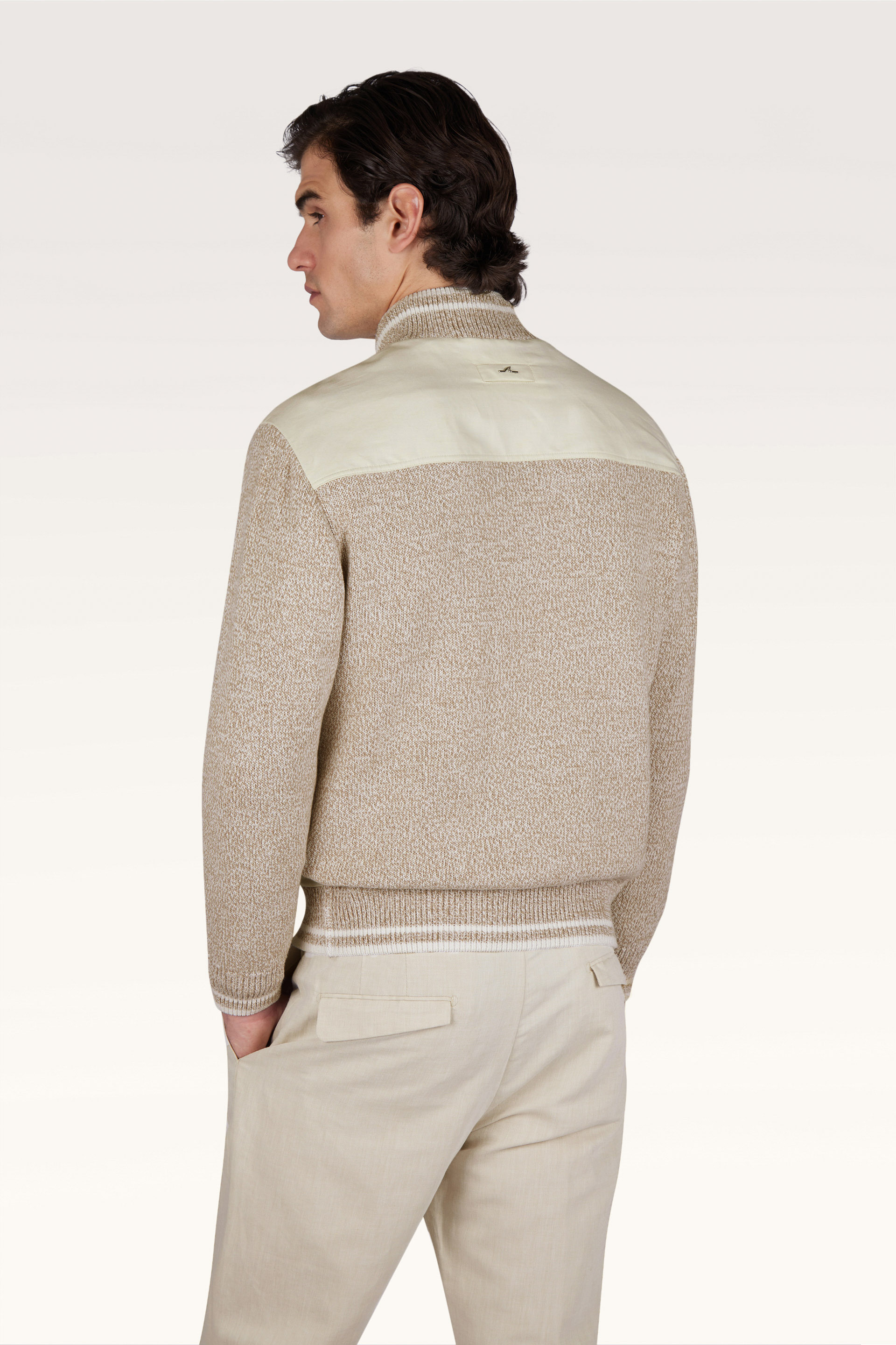 Bomber Hybrid in Lino e Cotone Piuma image number 2