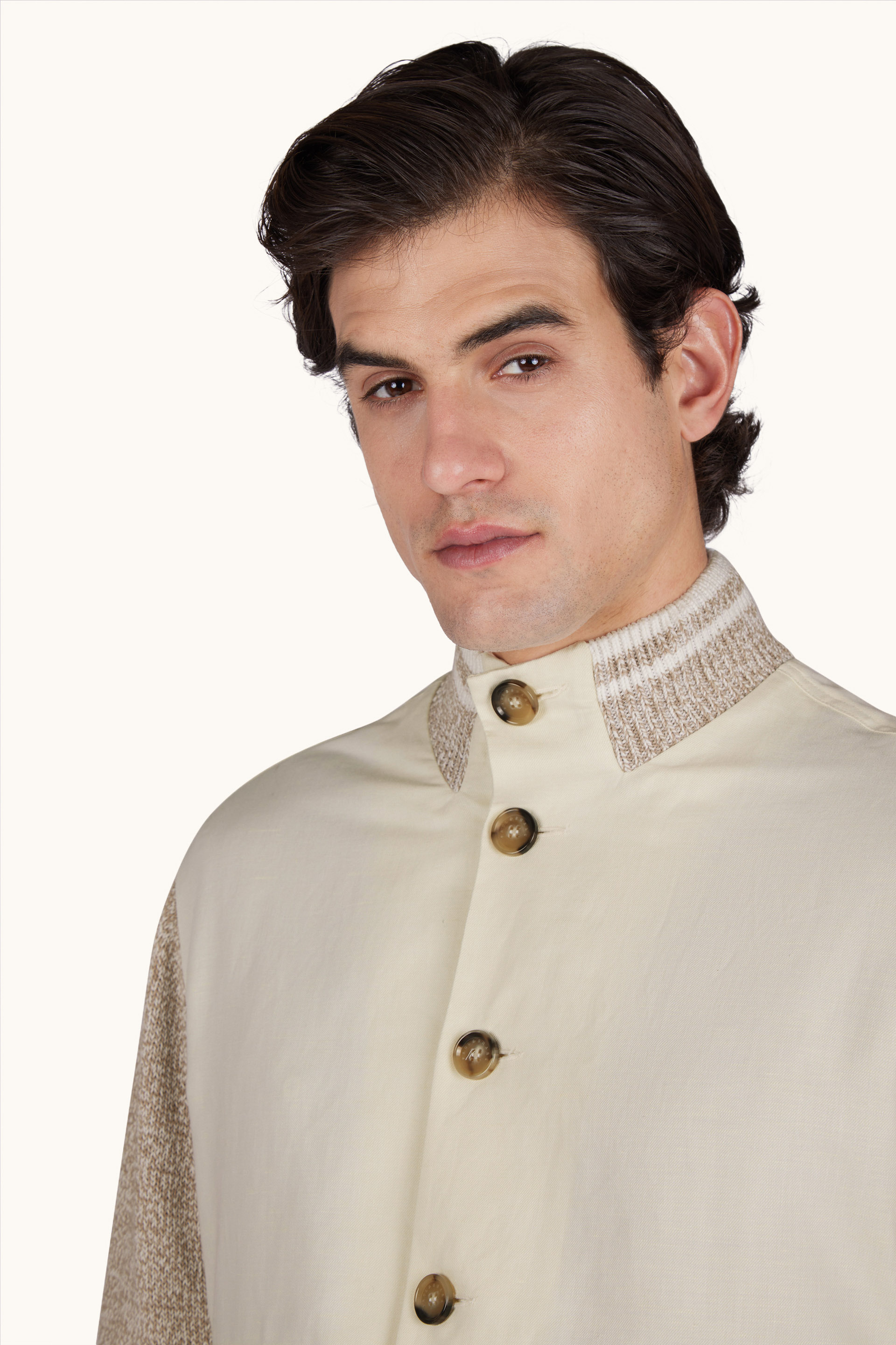 Bomber Hybrid in Lino e Cotone Piuma image number 5