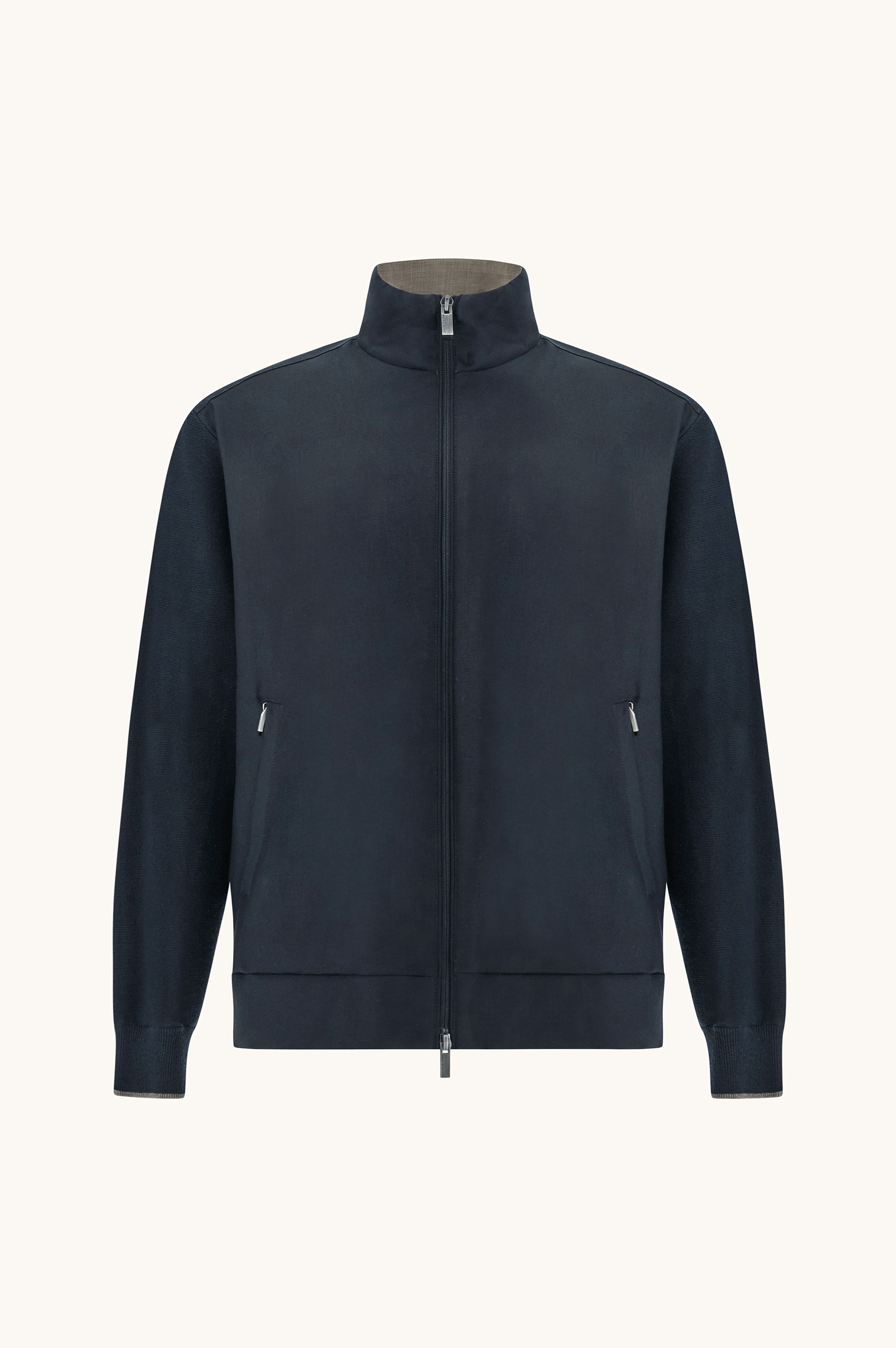 Blouson Hybrid en laine et soie image number 0