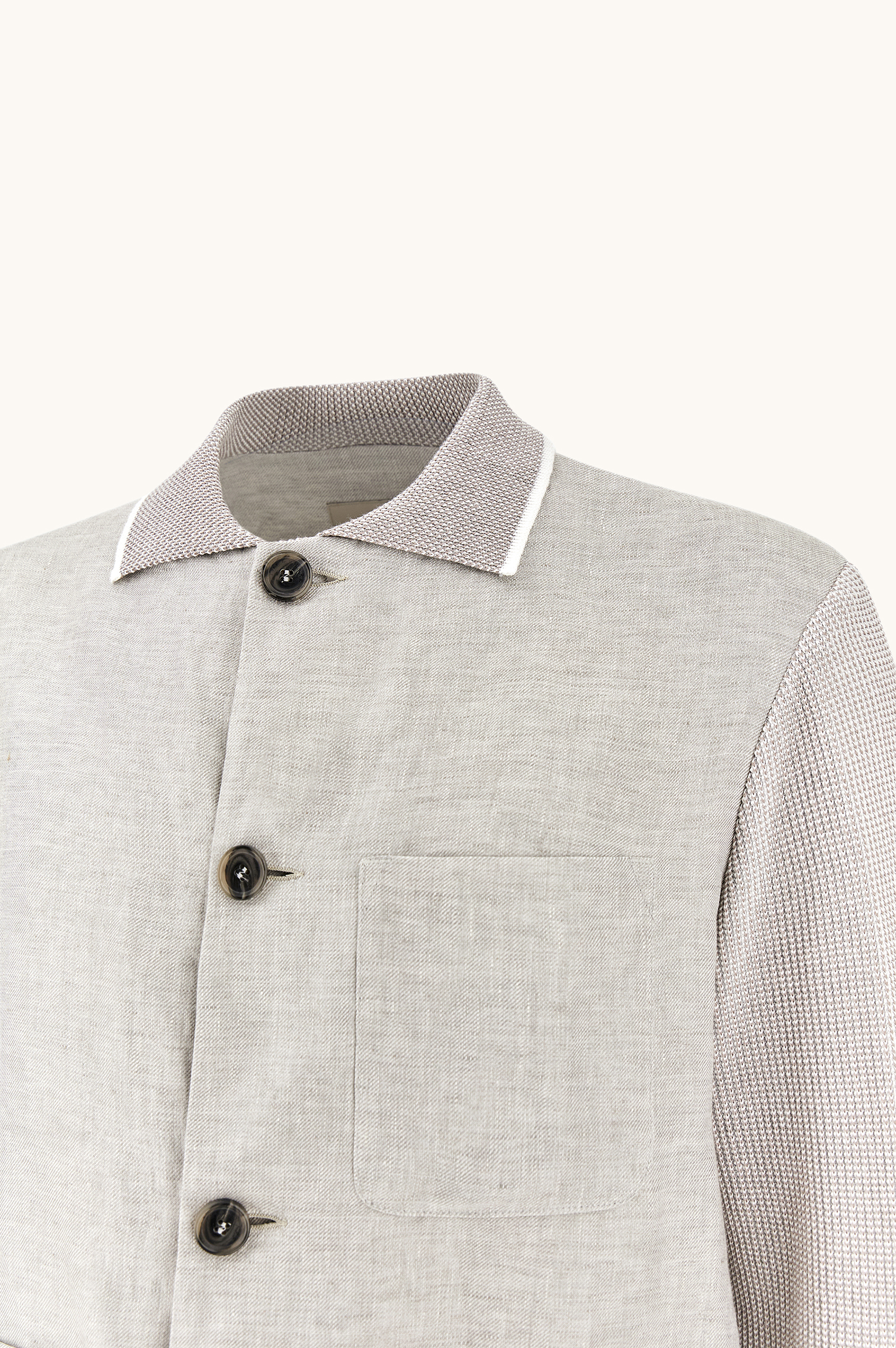 Hybrid cardigan in Piuma cotton and linen image number 1