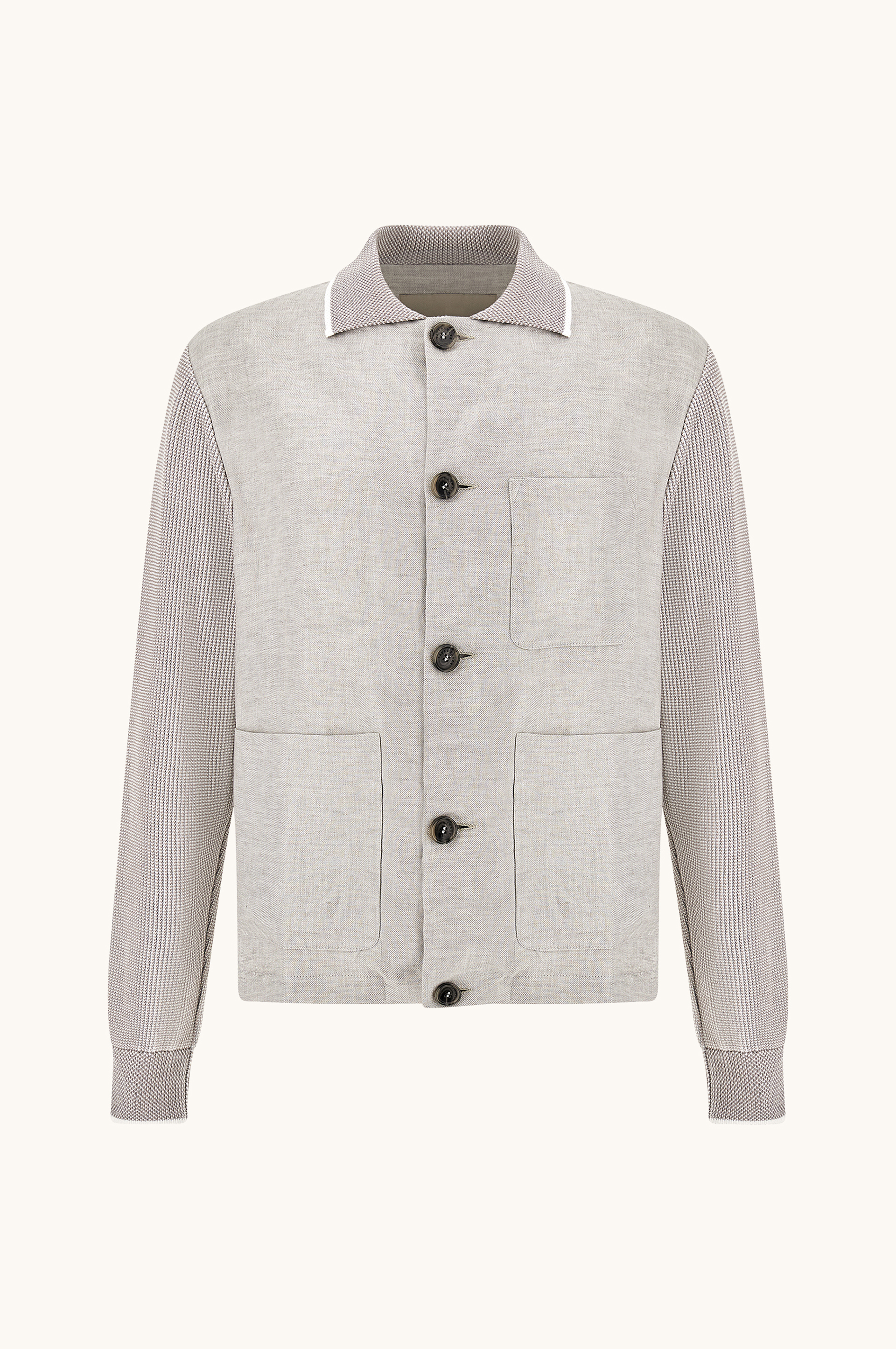 Hybrid cardigan in Piuma cotton and linen image number 0