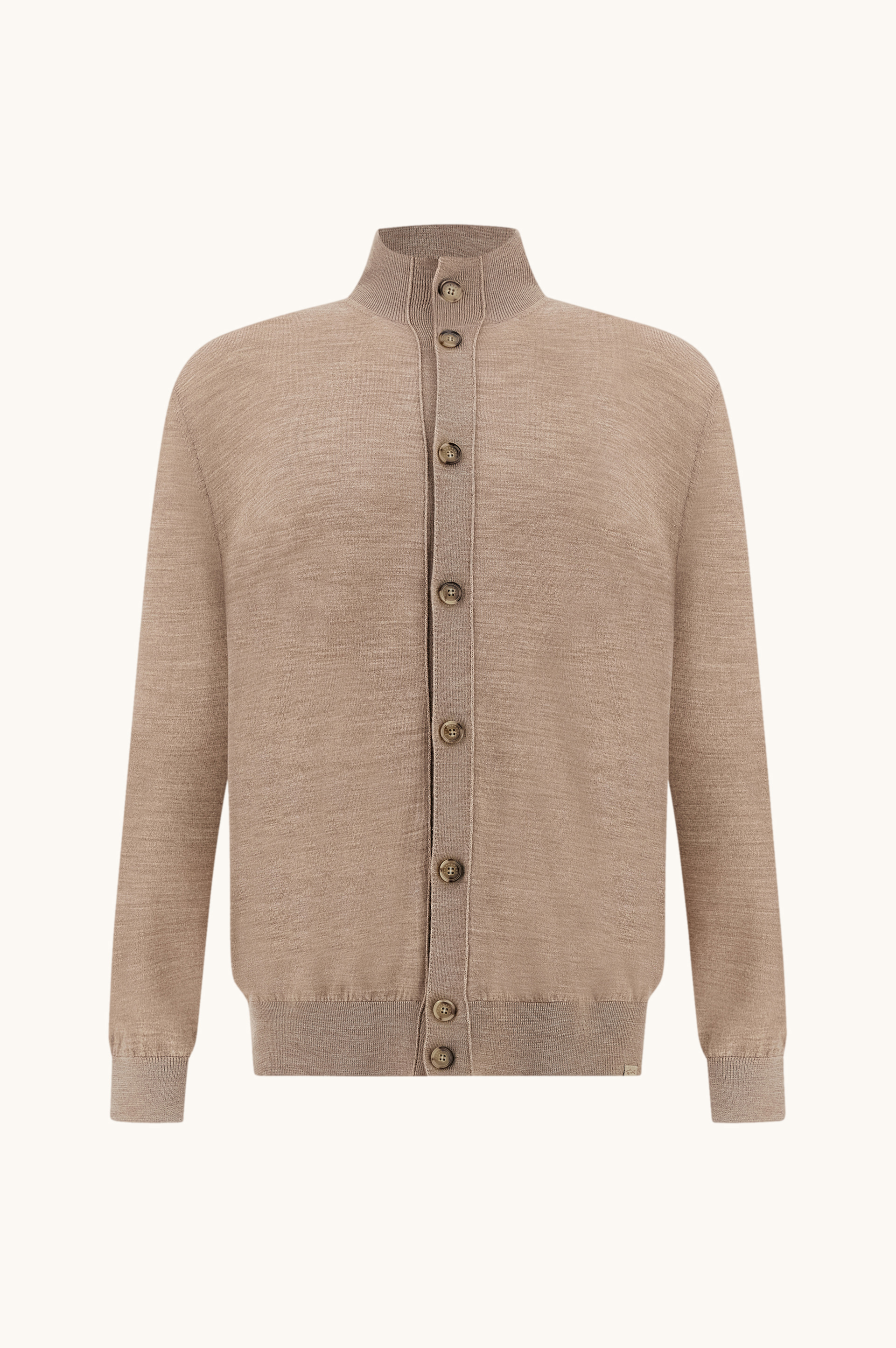 Cardigan in 140'S superfine merino wool image number 1
