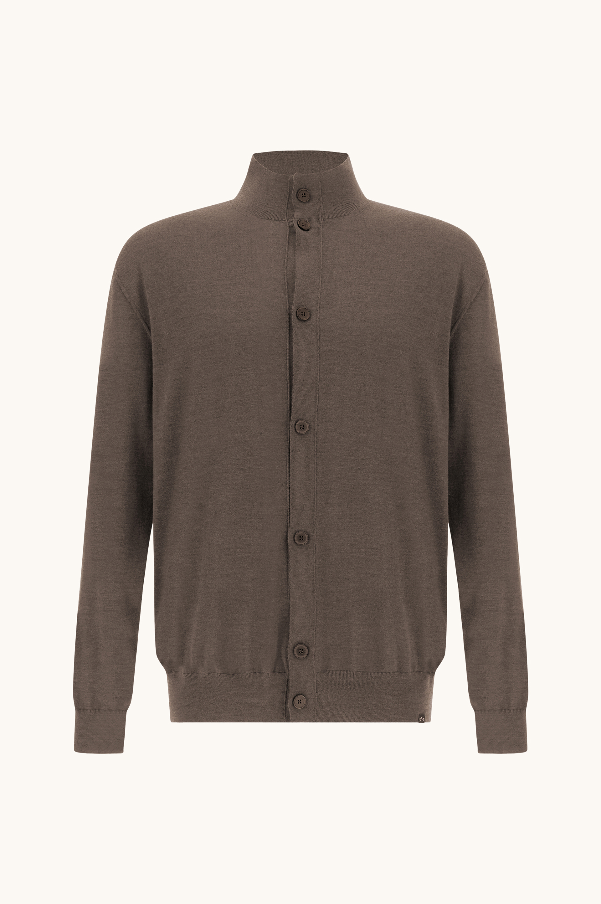 Cardigan in 140'S superfine merino wool image number 0