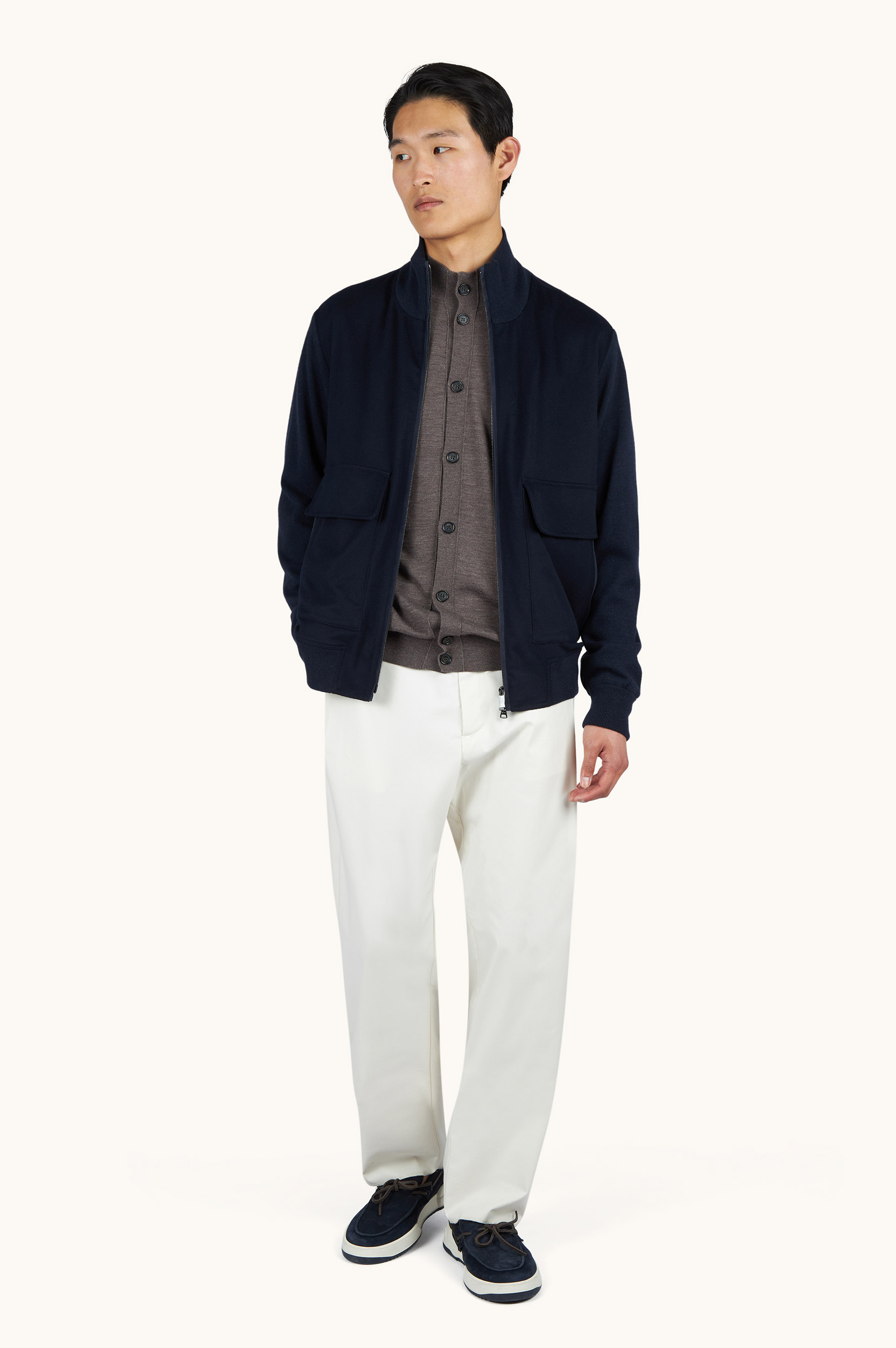 C&aacute;rdigan en lana merino superfina 140'S image number 2