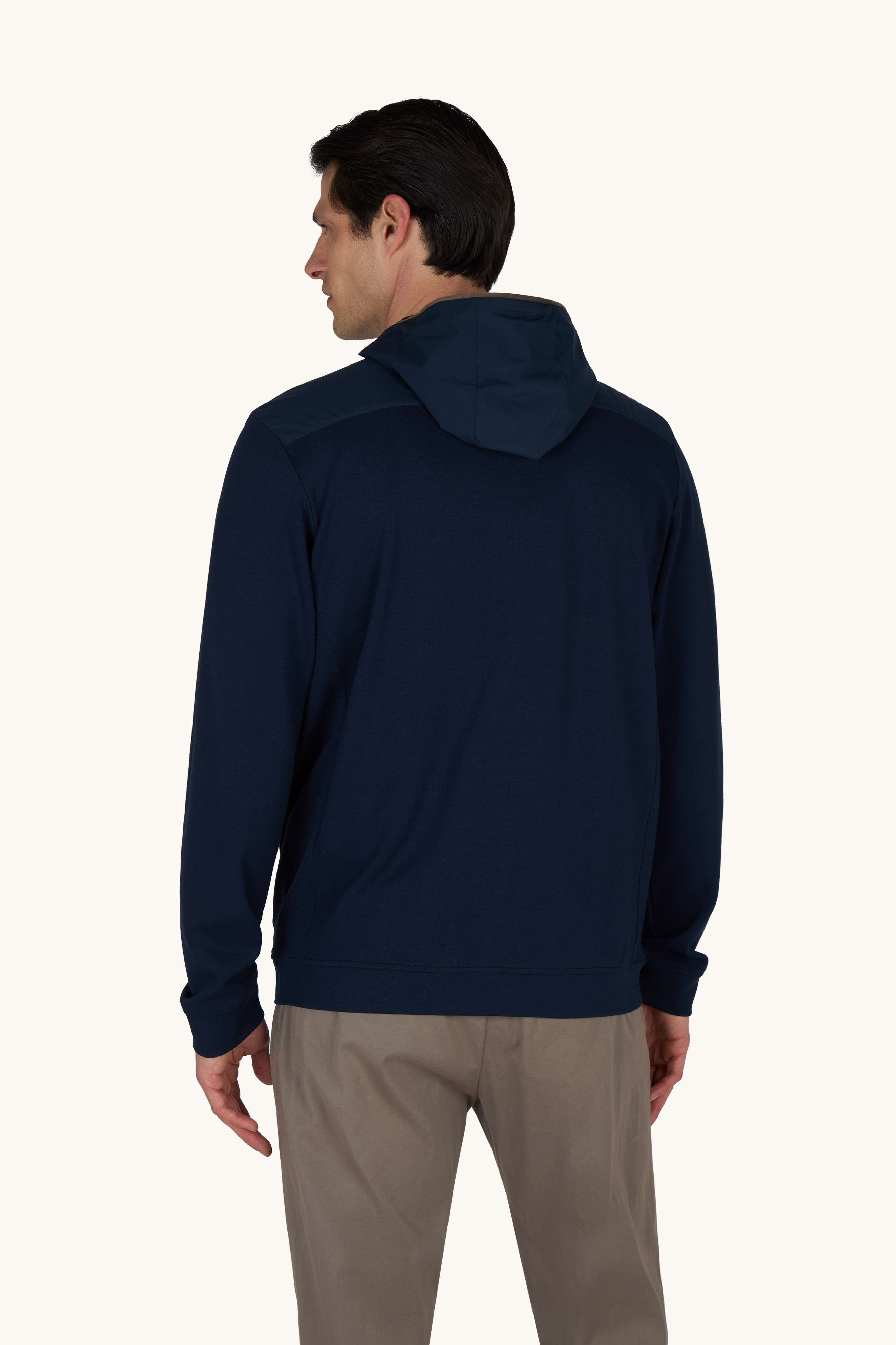 X‑Soft zip‑up sweatshirt in viscose with Alcantara&reg; details image number 3