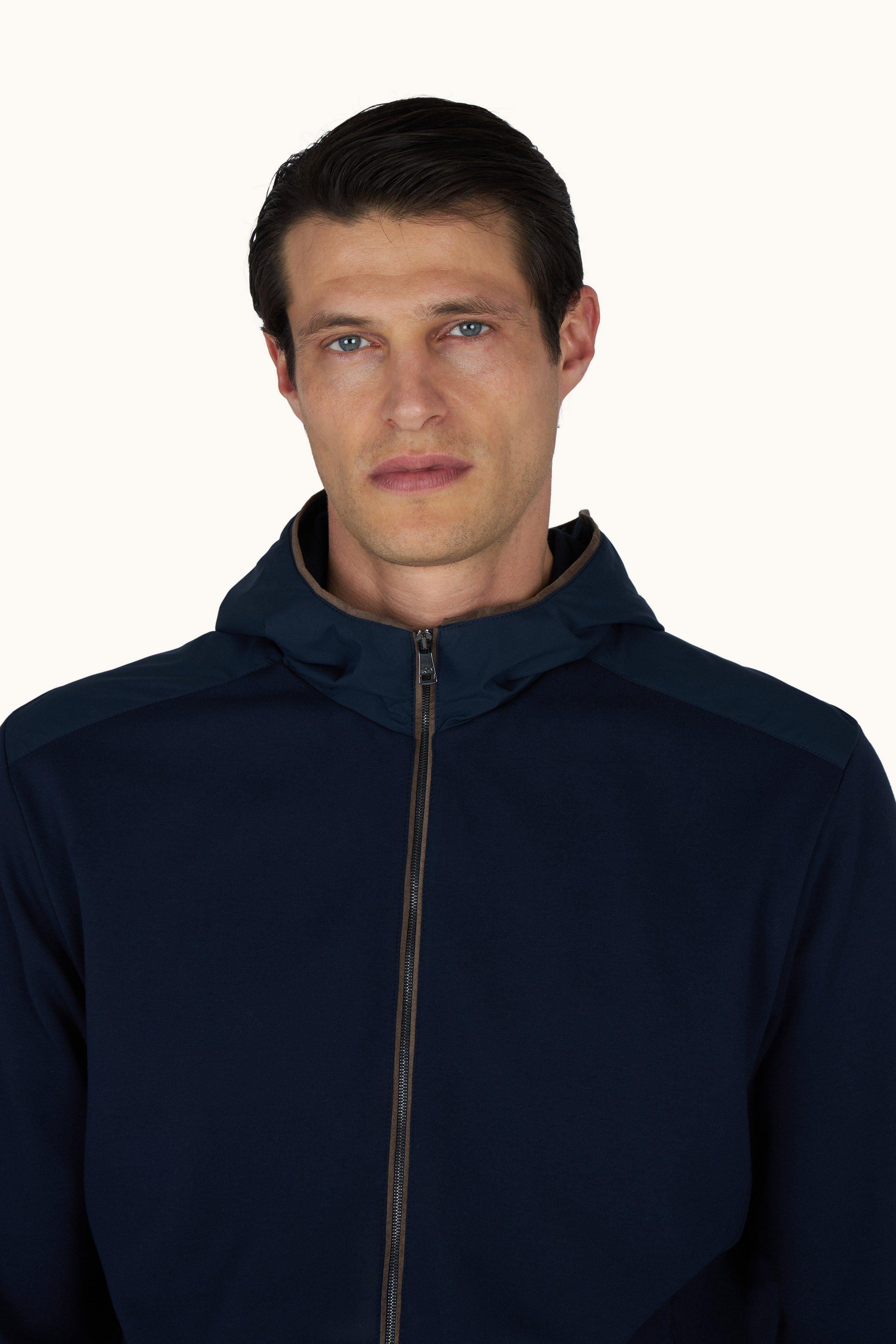 X‑Soft zip‑up sweatshirt in viscose with Alcantara&reg; details image number 4