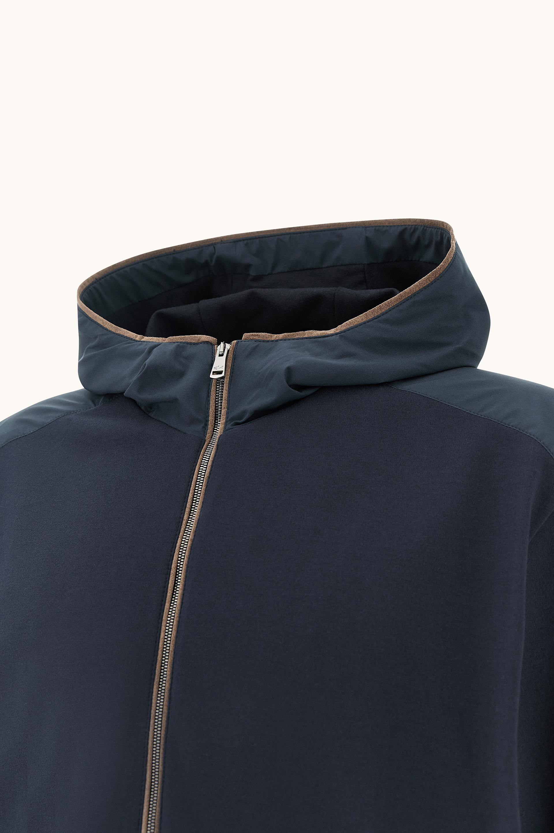 X‑Soft zip‑up sweatshirt in viscose with Alcantara&reg; details image number 1