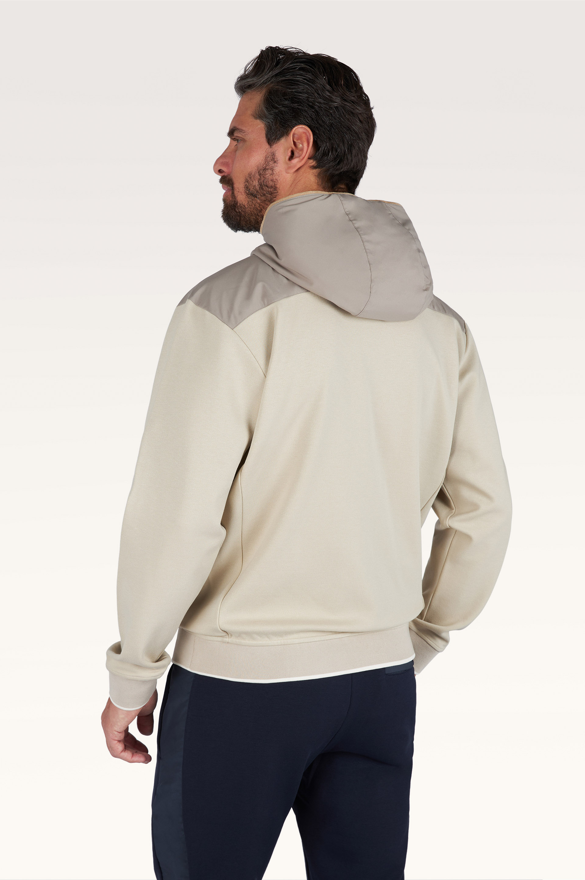X‑Soft zip‑up sweatshirt in viscose with Alcantara&reg; details image number 3